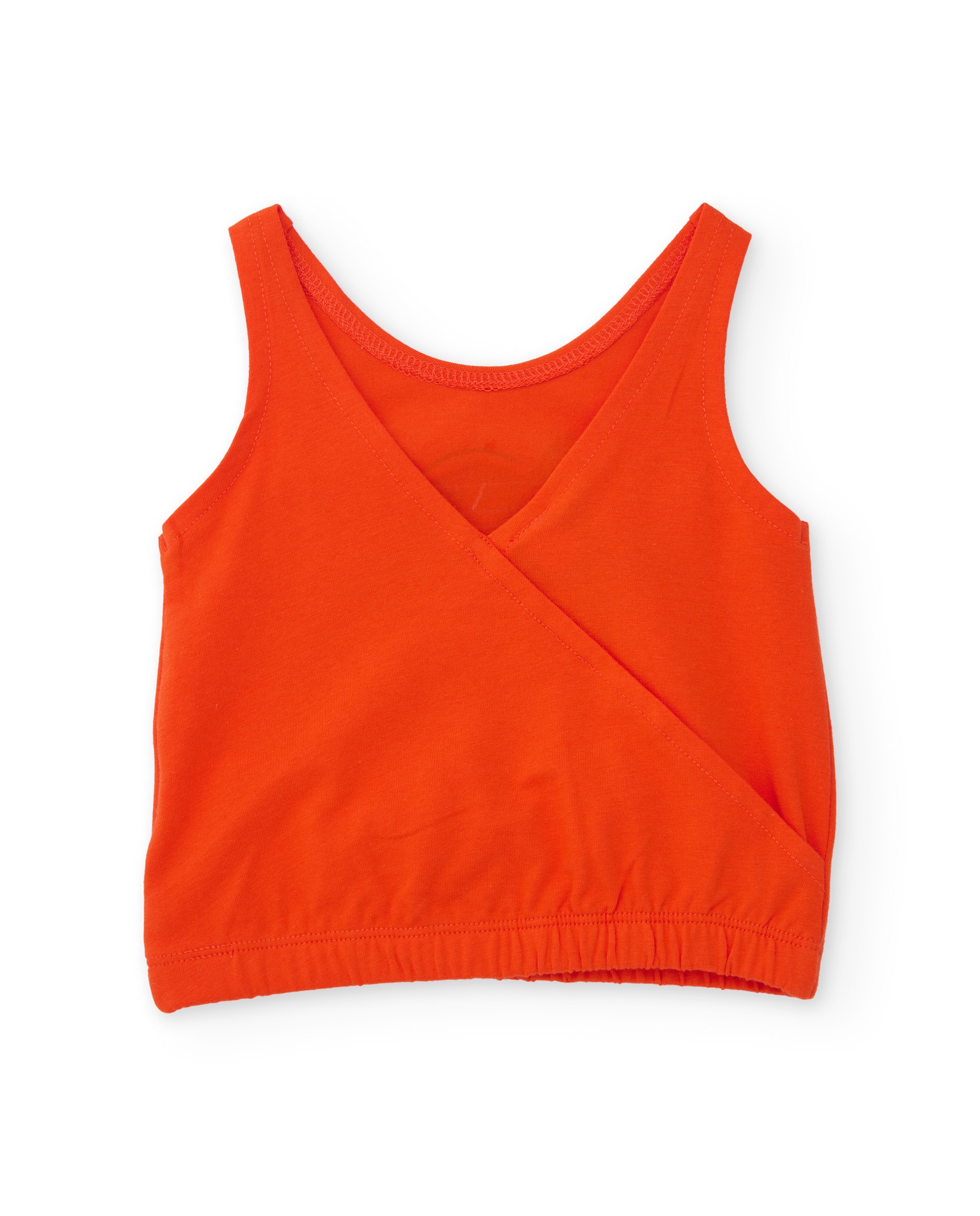 Conjunto Infantil de Malha e Design Floral Vermelho-4