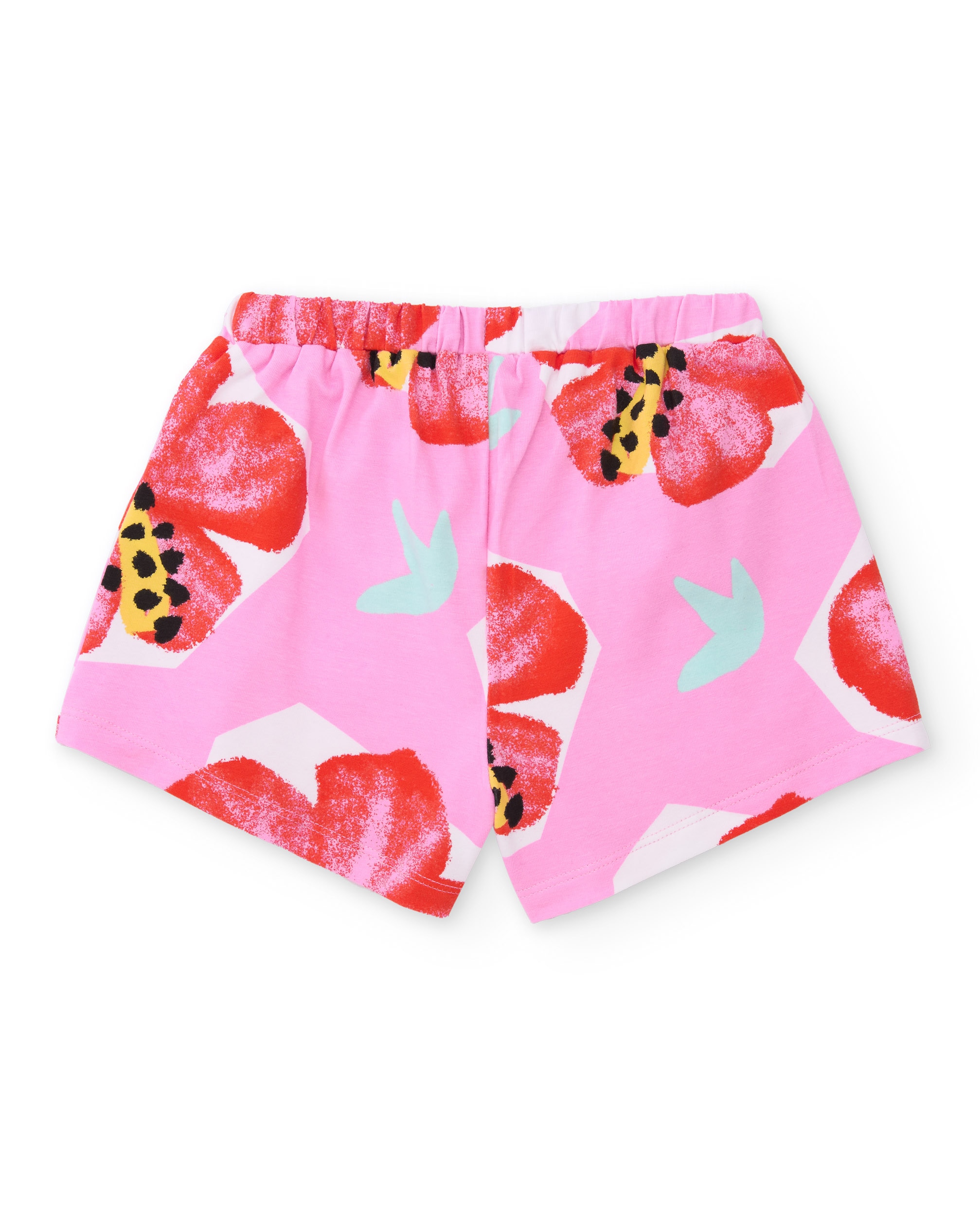 Conjunto Infantil de Malha e Design Floral Vermelho-5