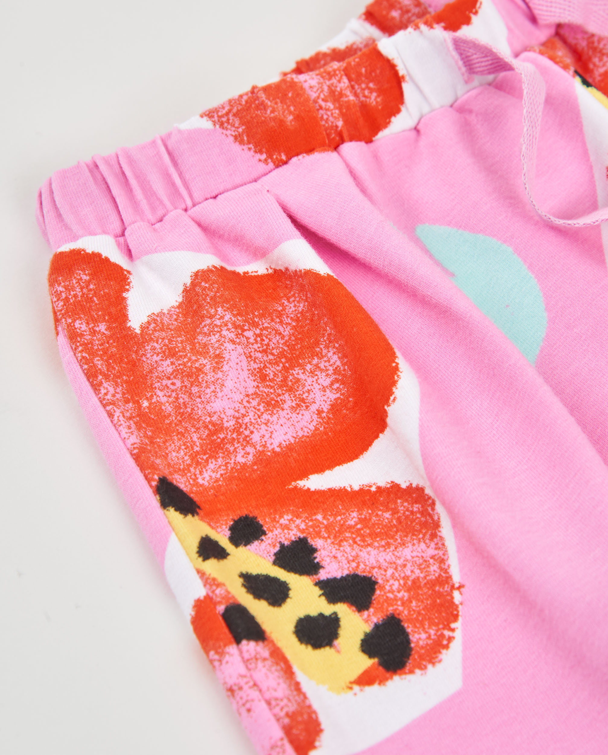 Calções Infantil de Malha e Cintura Elástica Rosa-3