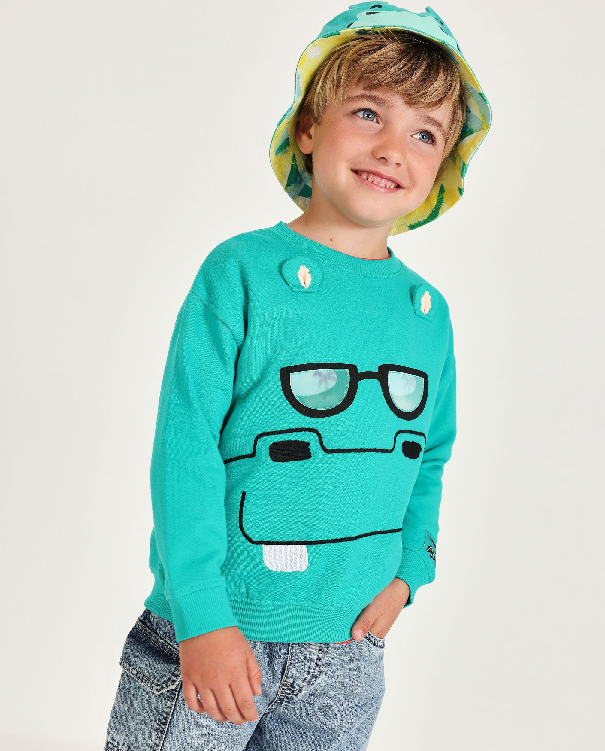 Imagem 0 de Sweatshirt Infantil de Malha e Design Frontal