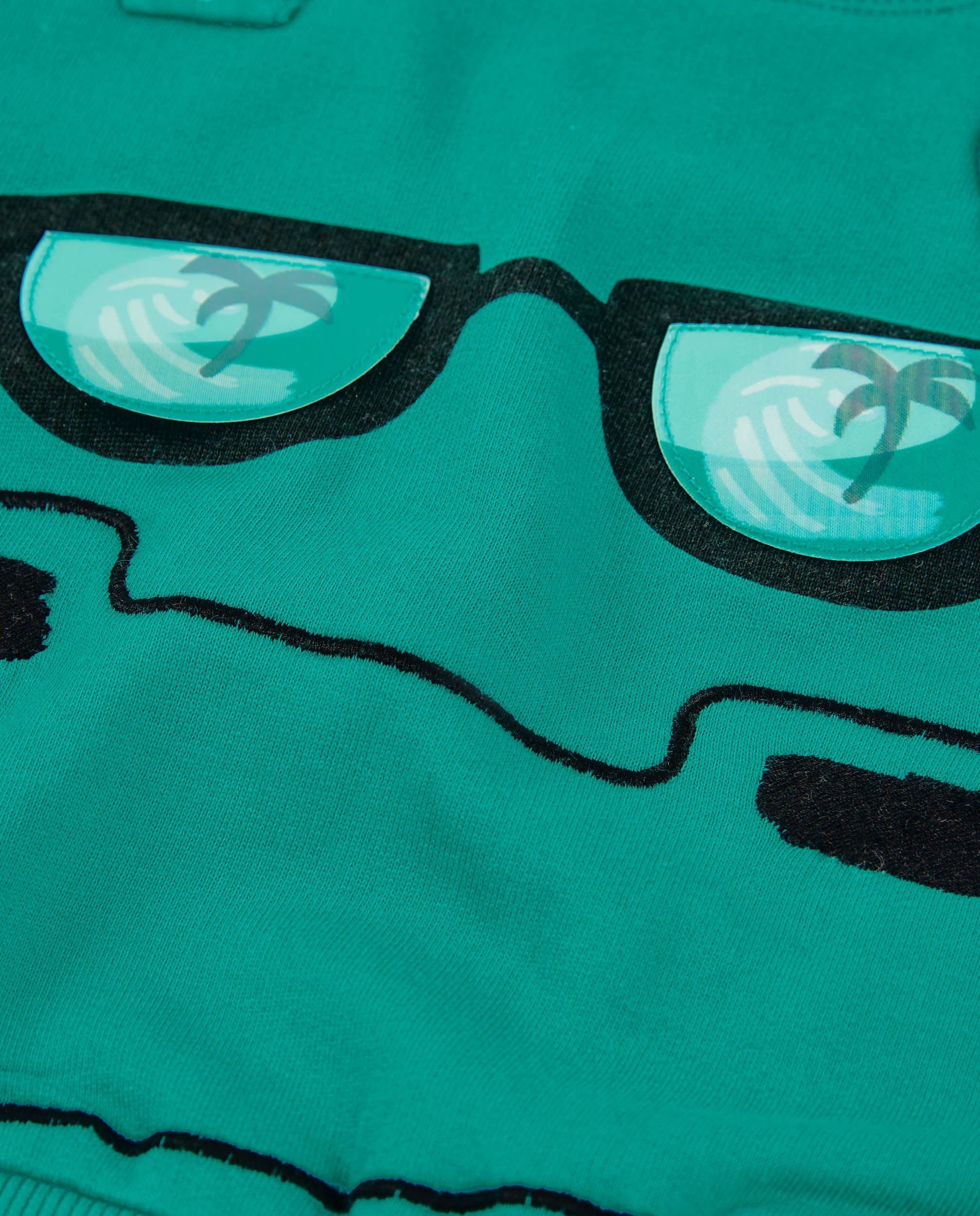 Sweatshirt Infantil de Malha e Design Frontal Verde-6