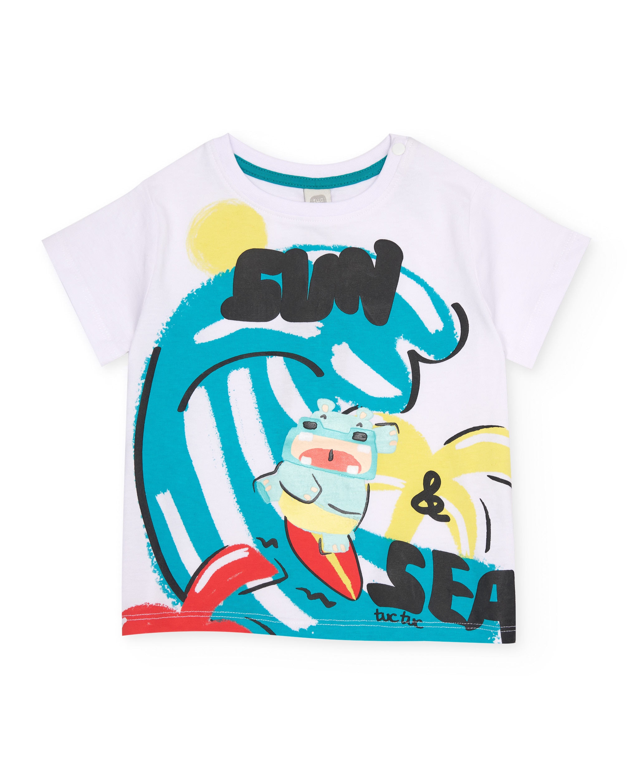 Imagem 0 de T-shirt Infantil de Malha e Design Surfista