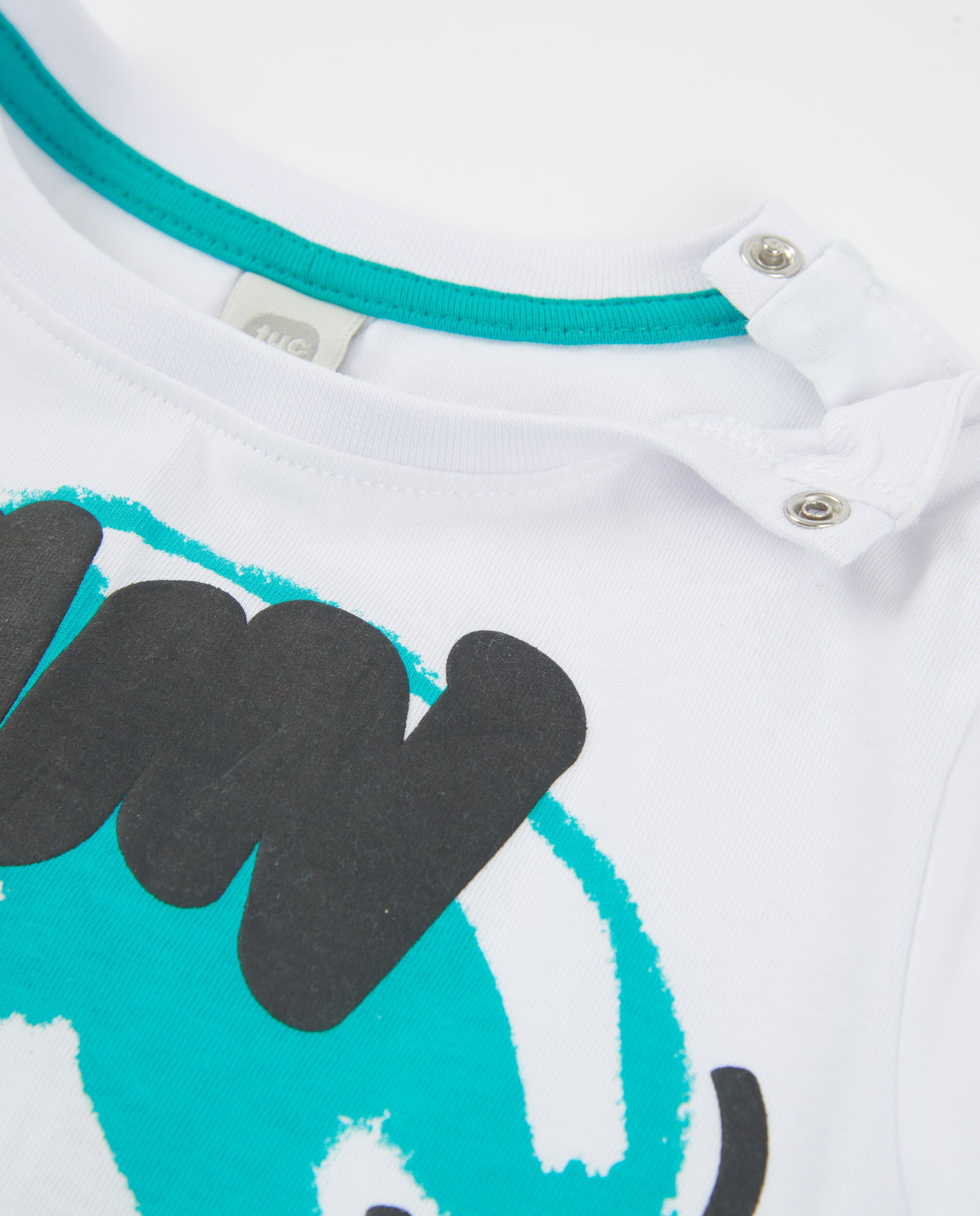 T-shirt Infantil de Malha e Design Surfista Branco-3