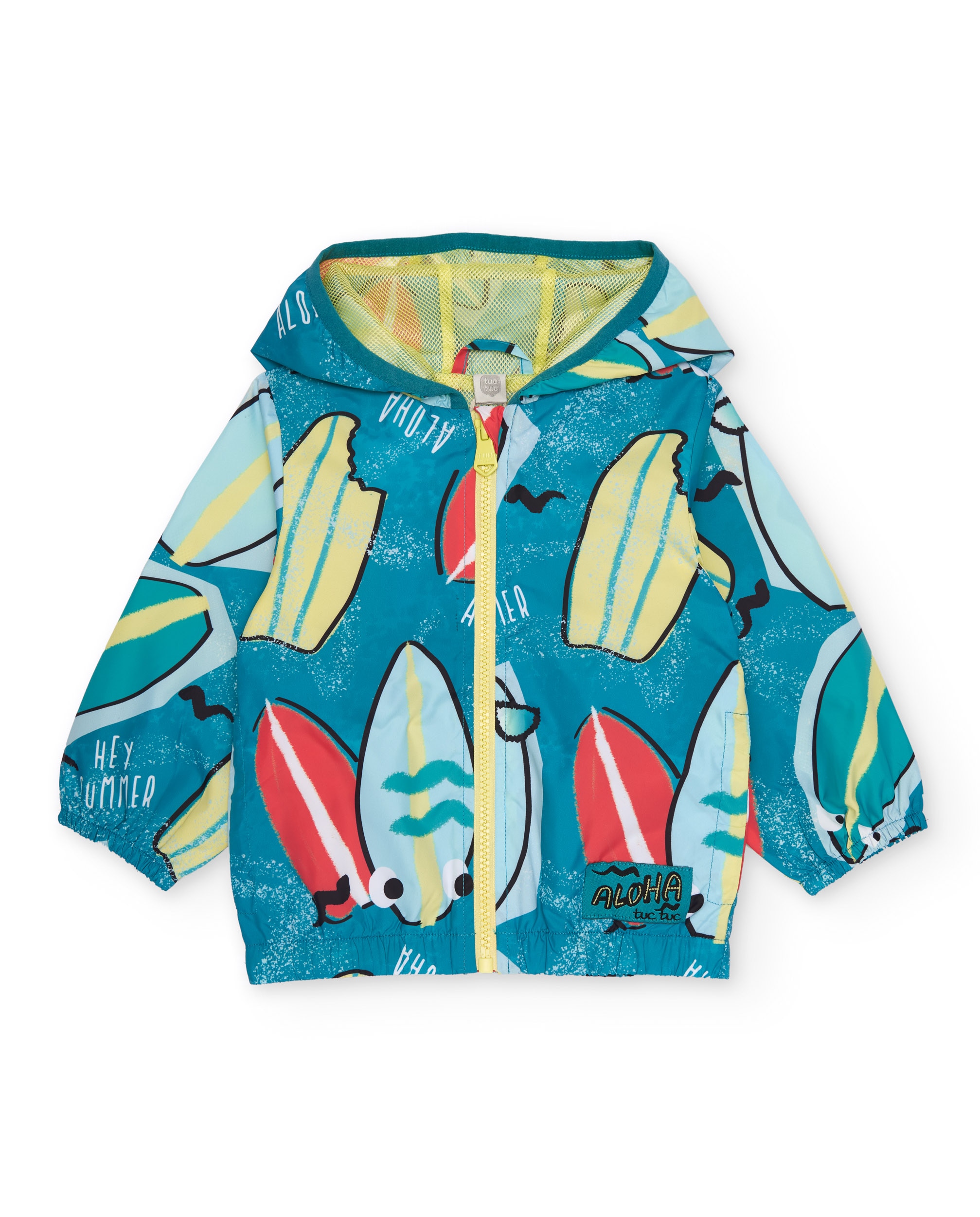 Imagem 0 de Casaco de Plana com Estampado de Pranchas de Surf