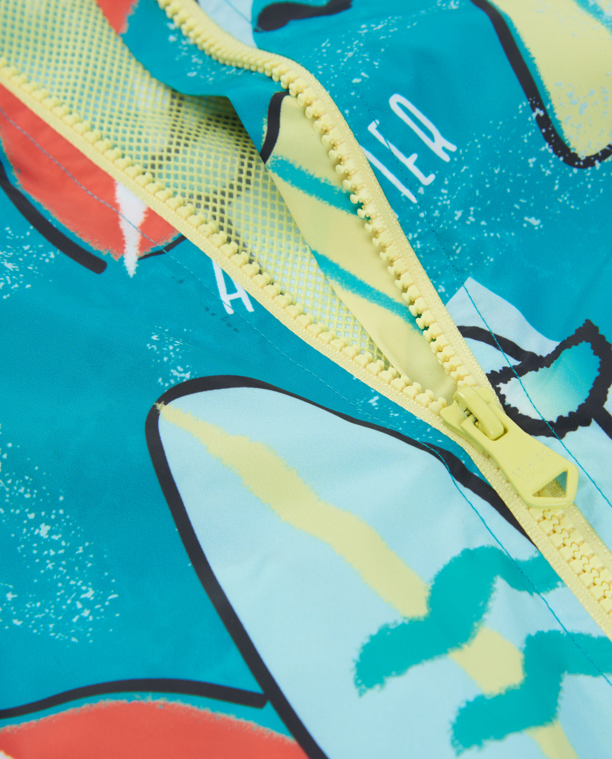 Casaco de Plana com Estampado de Pranchas de Surf Azul-3