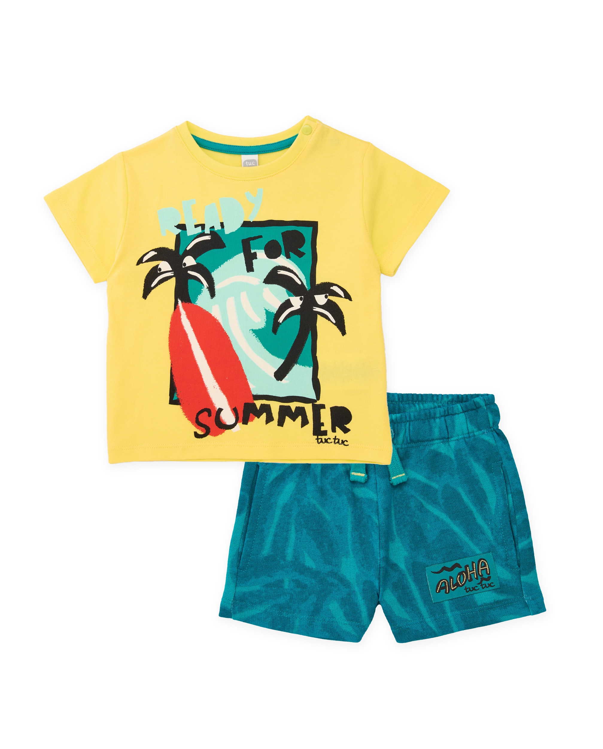 Imagem 0 de Conjunto Infantil de Malha com Estampado Veraniego