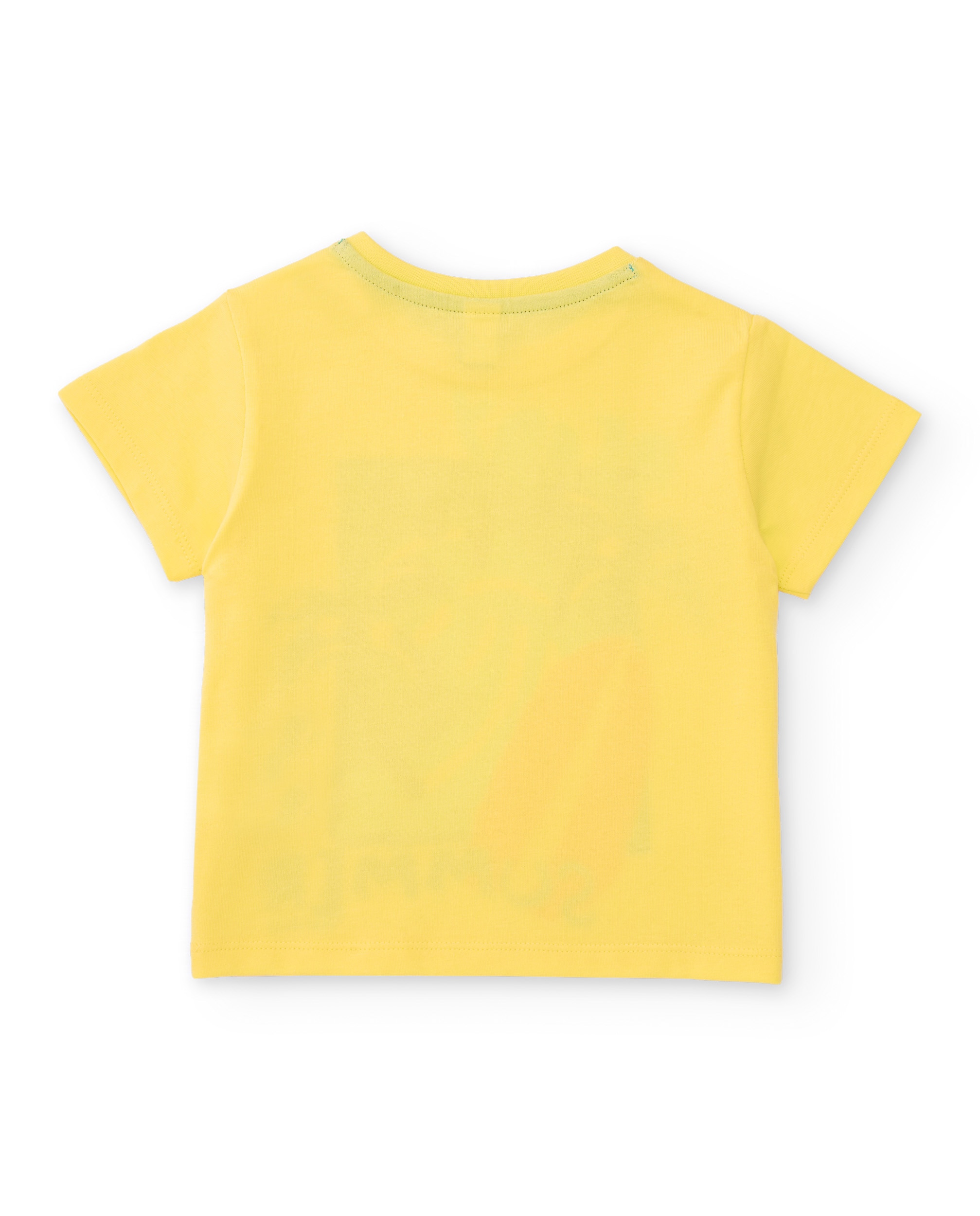 Conjunto Infantil de Malha com Estampado Veraniego Amarelo-4