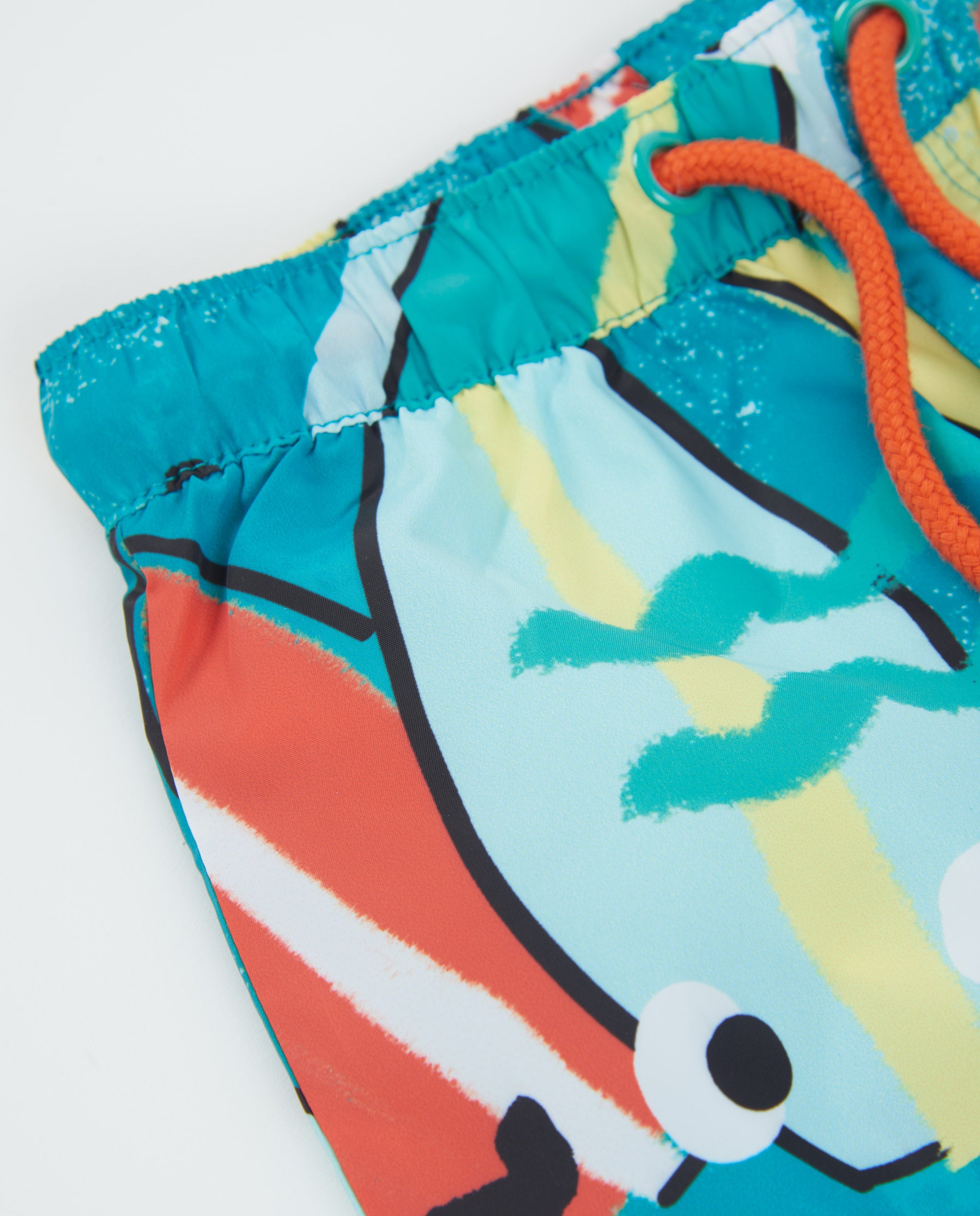 Fato de Banho Infantil de Plana e Estampado Pranchas de Surf Petróleo-4