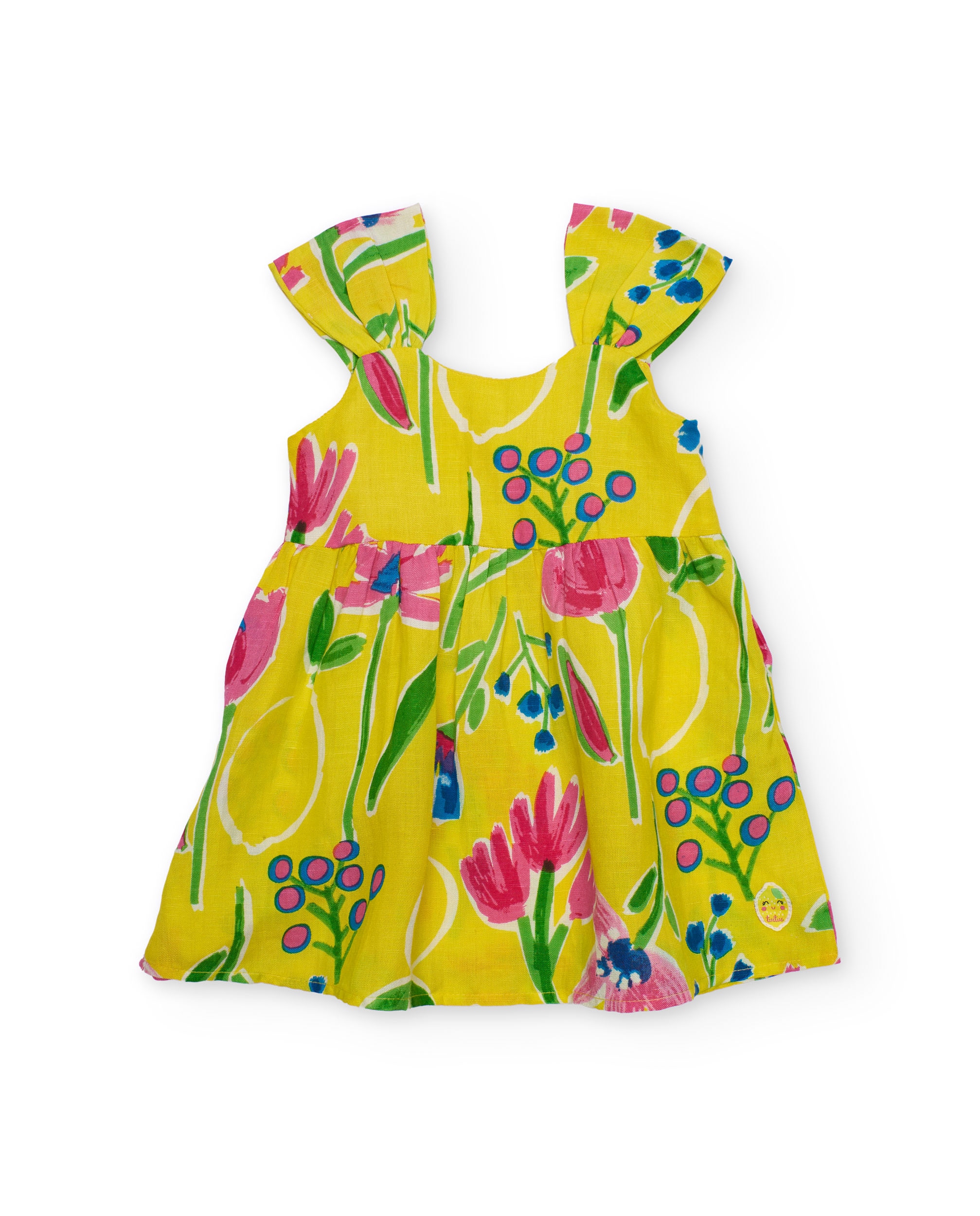 Imagem 0 de Vestido Infantil de Plana e Alças com Folhos