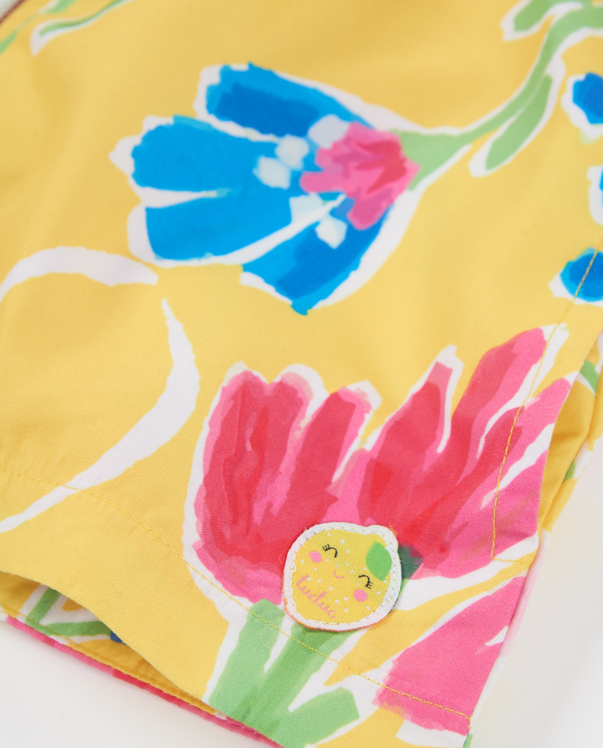 Casaco Infantil de Plana com Motivos Florais Tuc tuc Amarelo-4