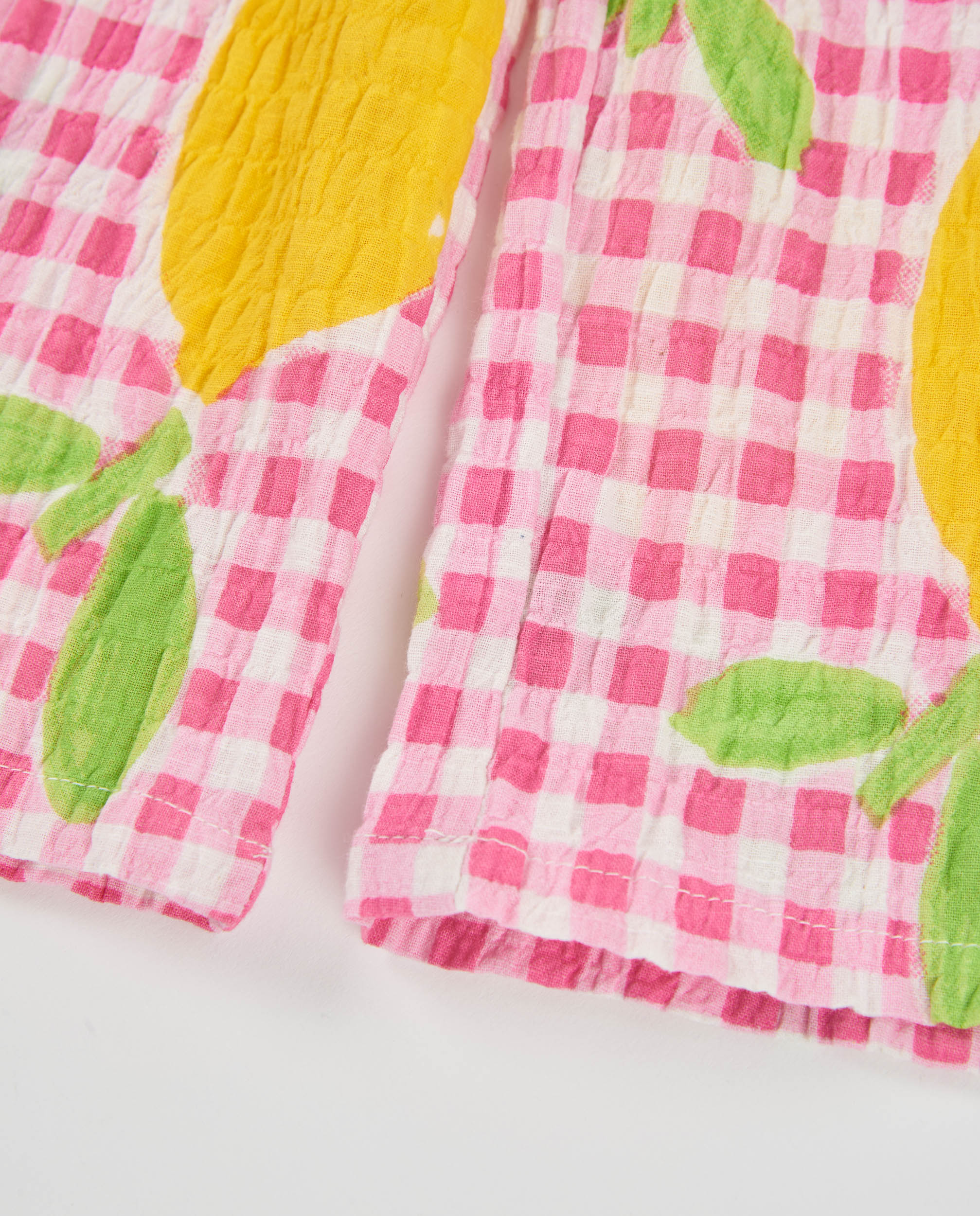 Macacão Infantil de Plana com Estampado de Limões Tuc tuc Rosa-4