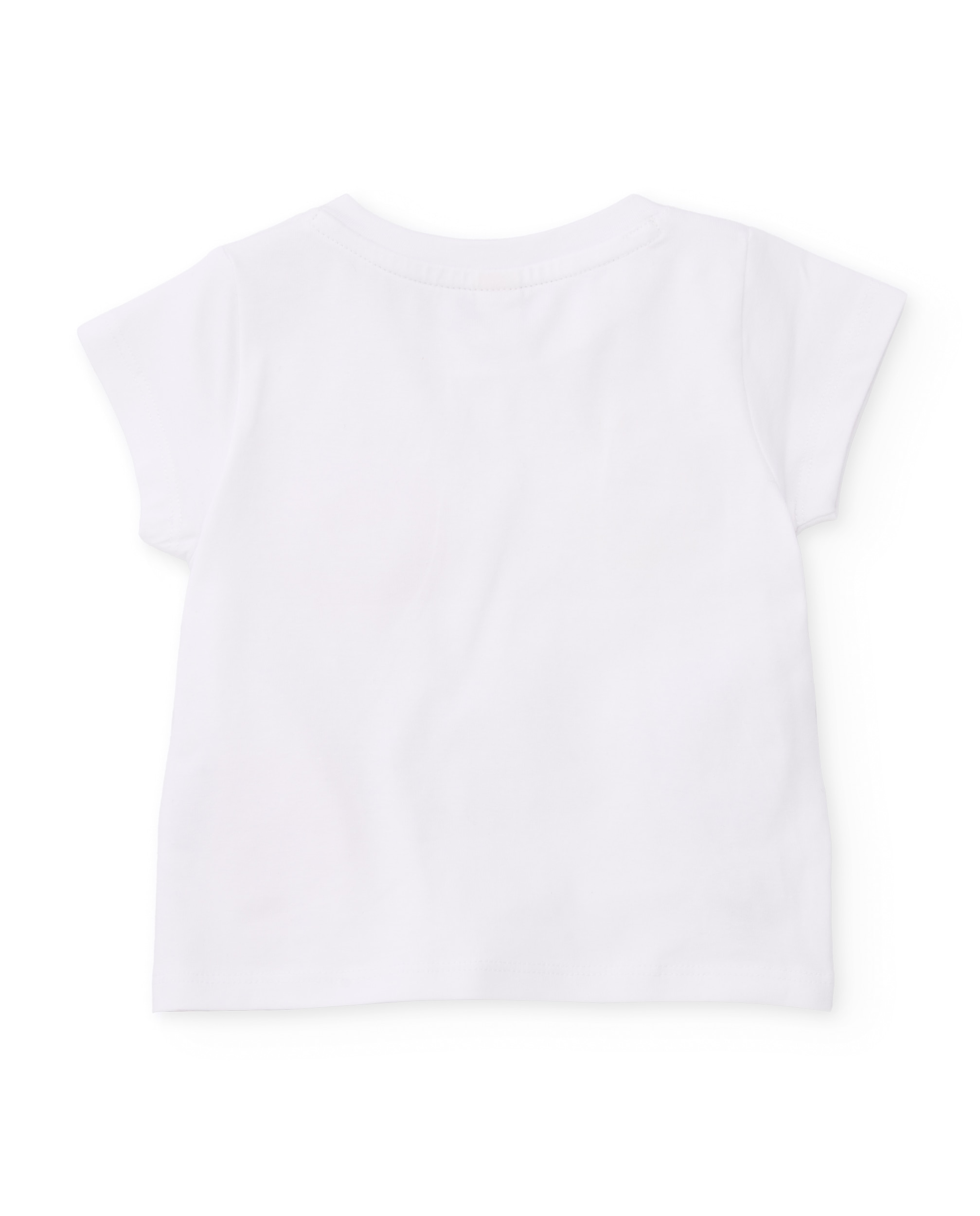 T-shirt Infantil de Malha e Flores em Volume Tuc tuc Branco-2