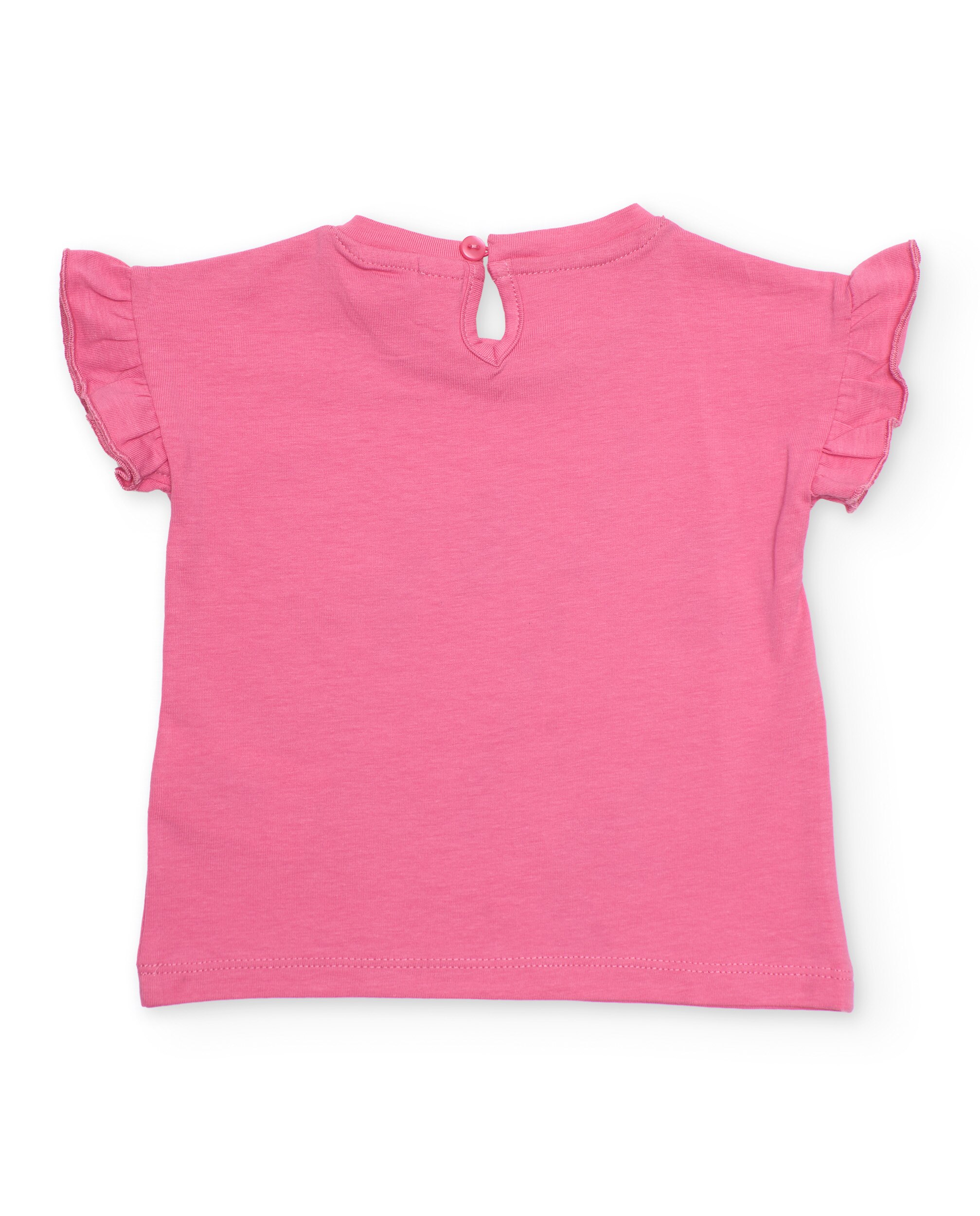 T-shirt Infantil de Malha com Motivo de Limonada Rosa-2