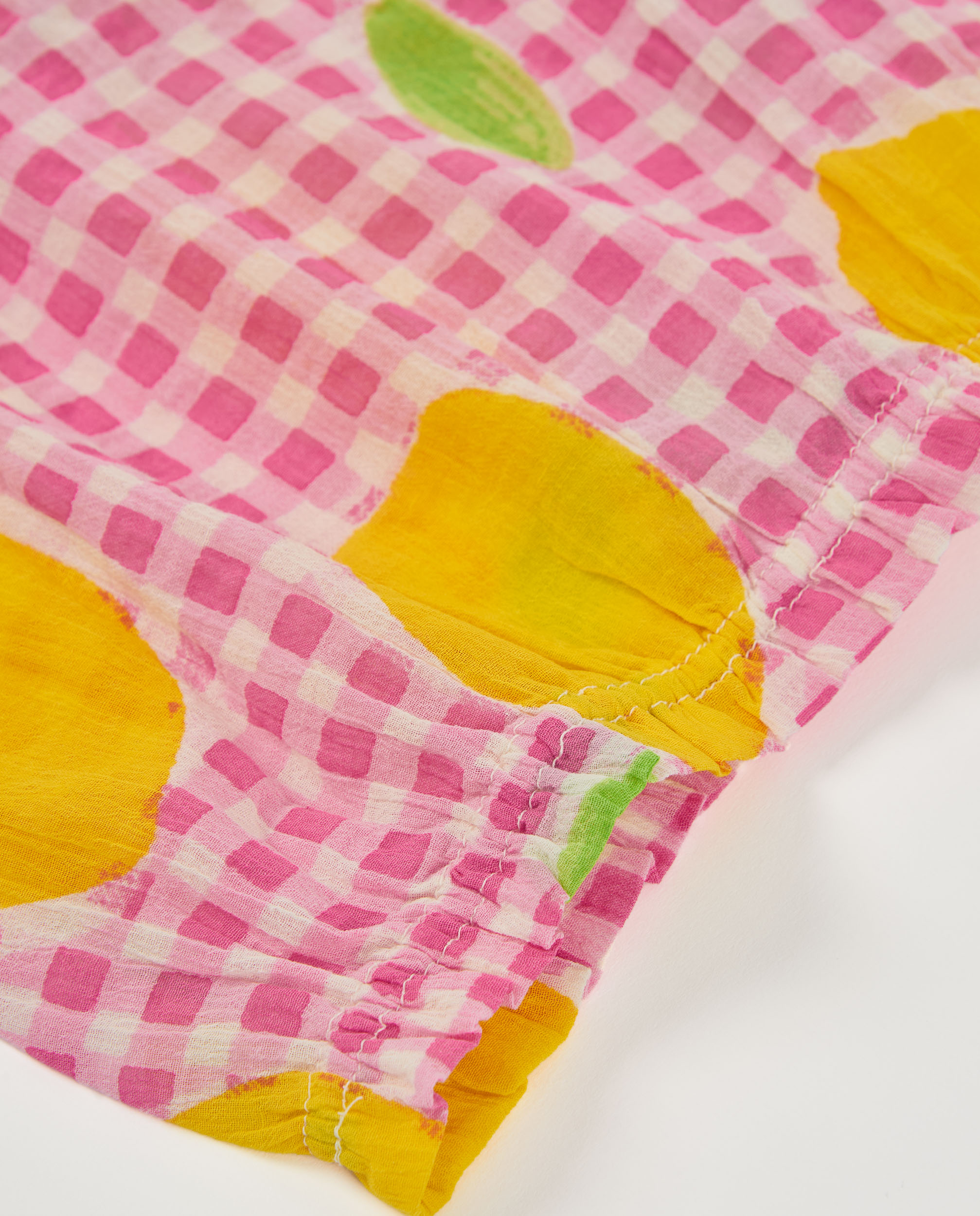 T-shirt Infantil de Algodão e Alças com Laços Rosa-4