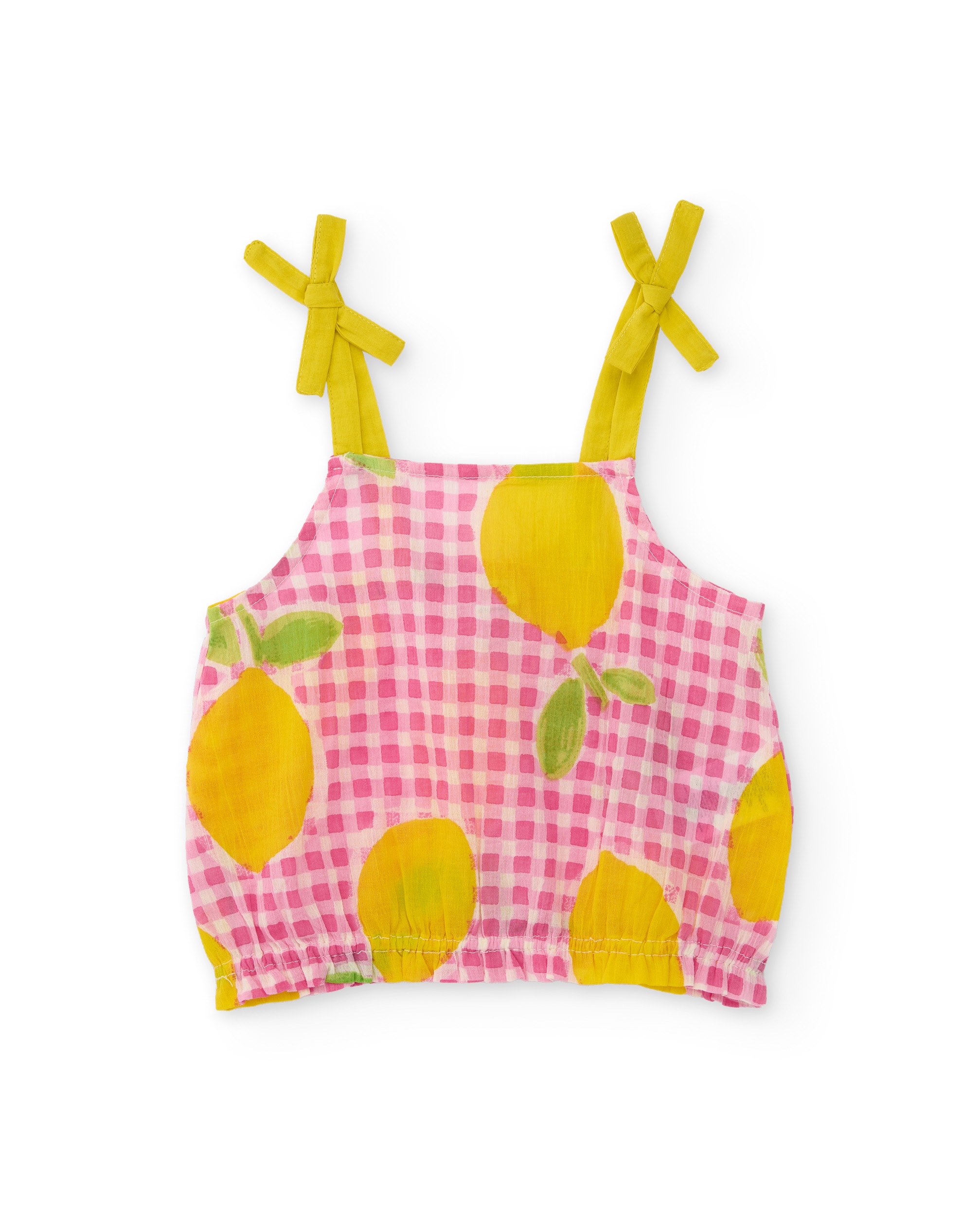 Conjunto Infantil de Plana e Design de Limões Rosa-2