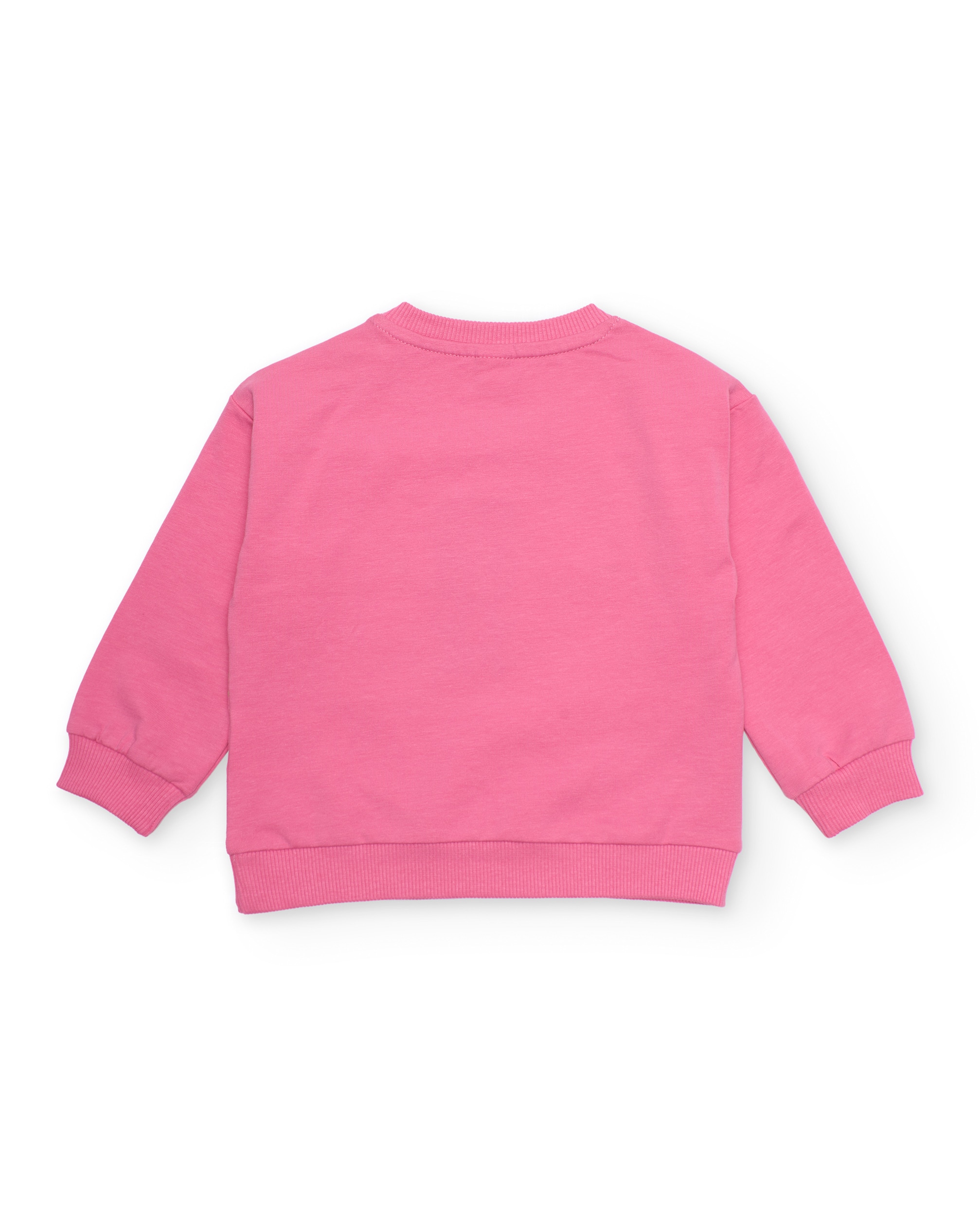 Sweat Infantil de Malha com Fecho no Ombro Rosa-2