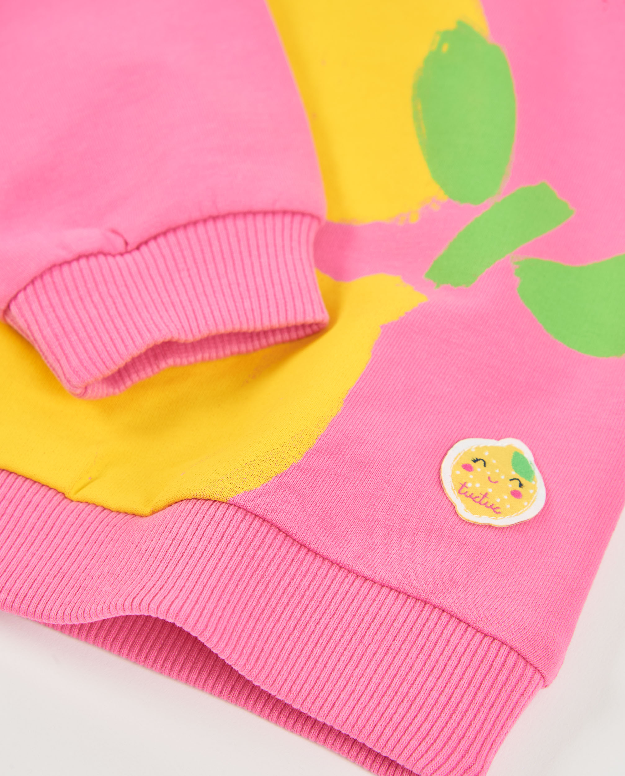 Sweat Infantil de Malha com Fecho no Ombro Rosa-4