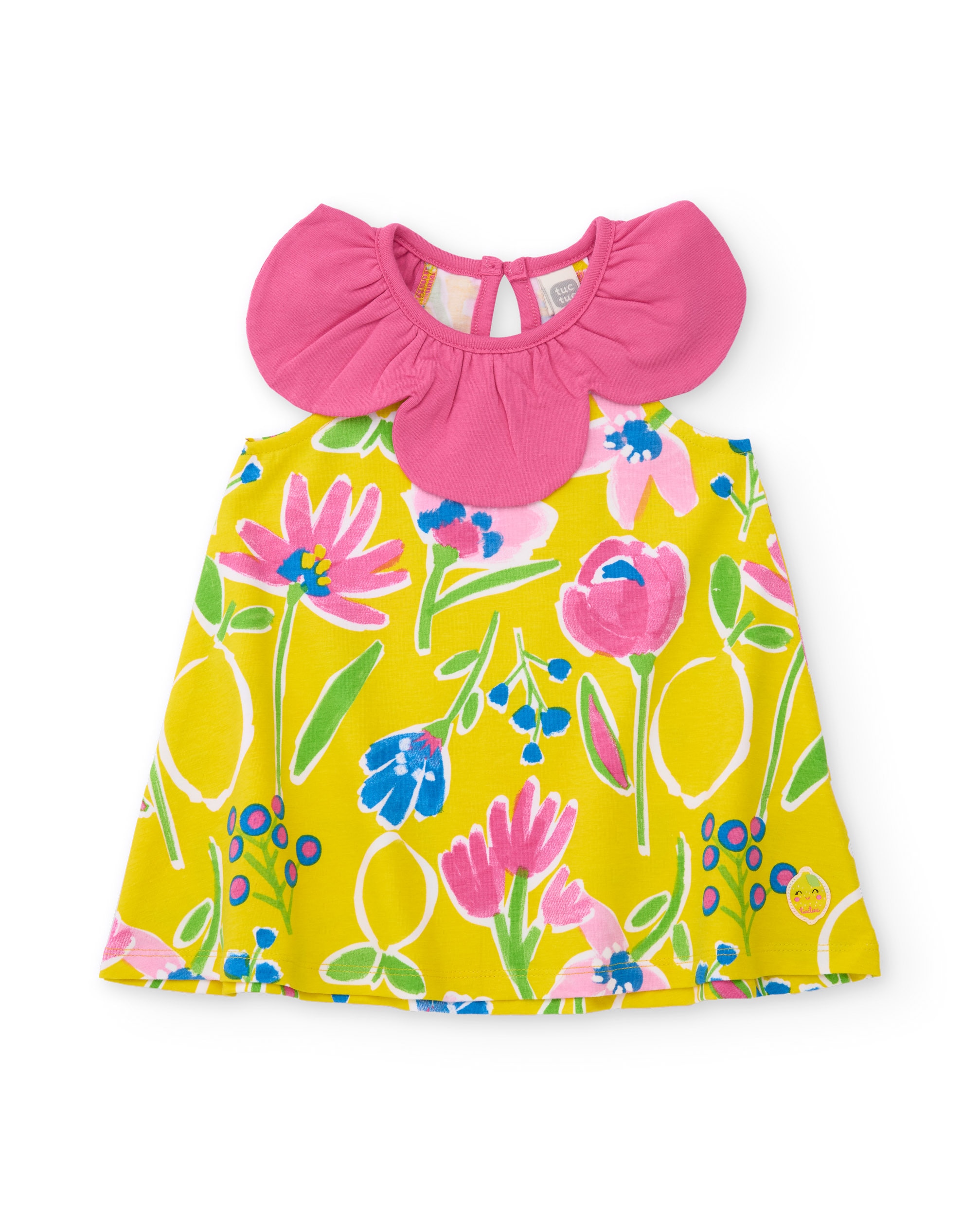 Imagem 0 de Vestido Infantil de Malha e Gola Pétala