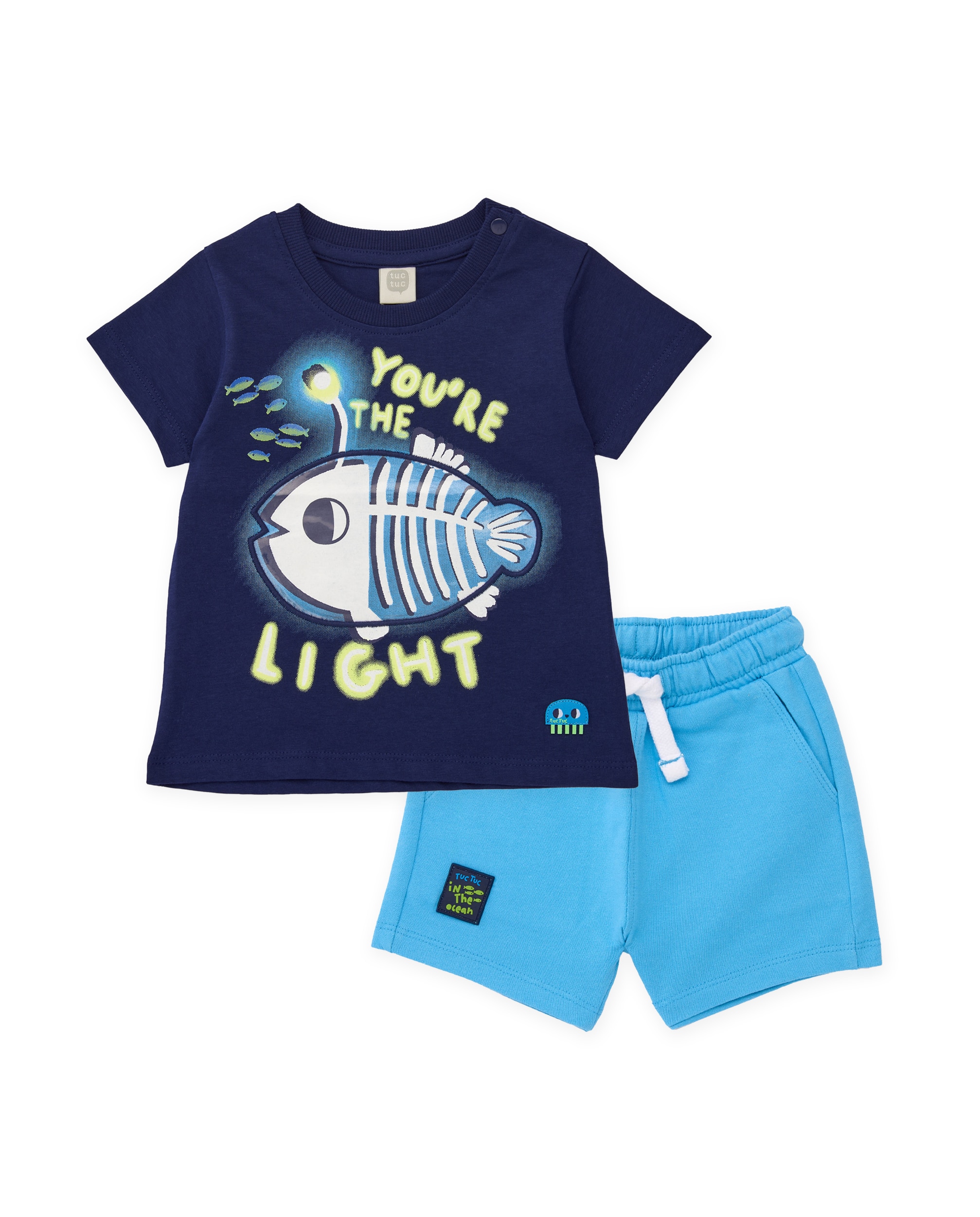 Imagem 0 de Conjunto Infantil de Malha com Design Peixe Luminoso
