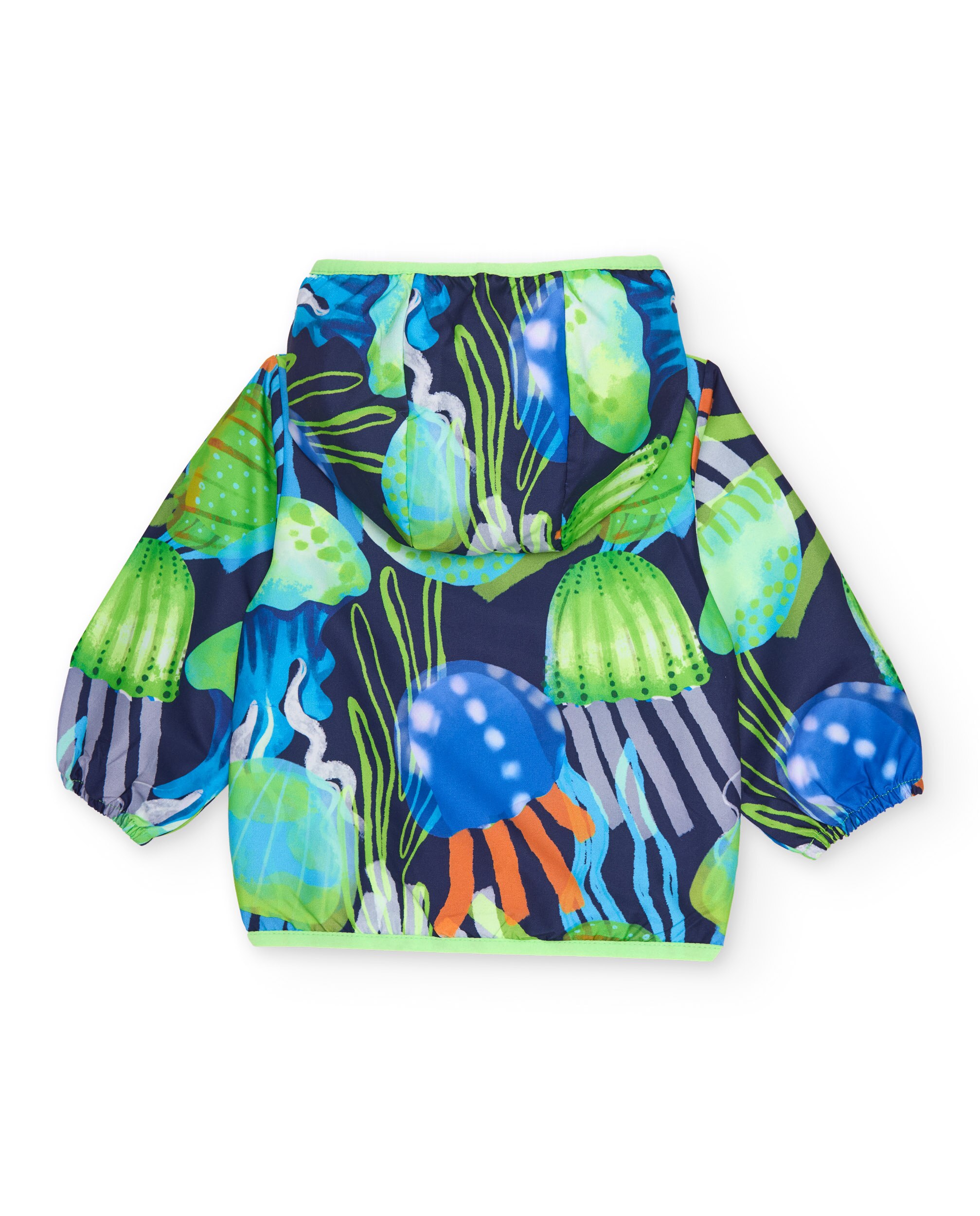Casaco Infantil de Plana e Fecho Zip Azul-2