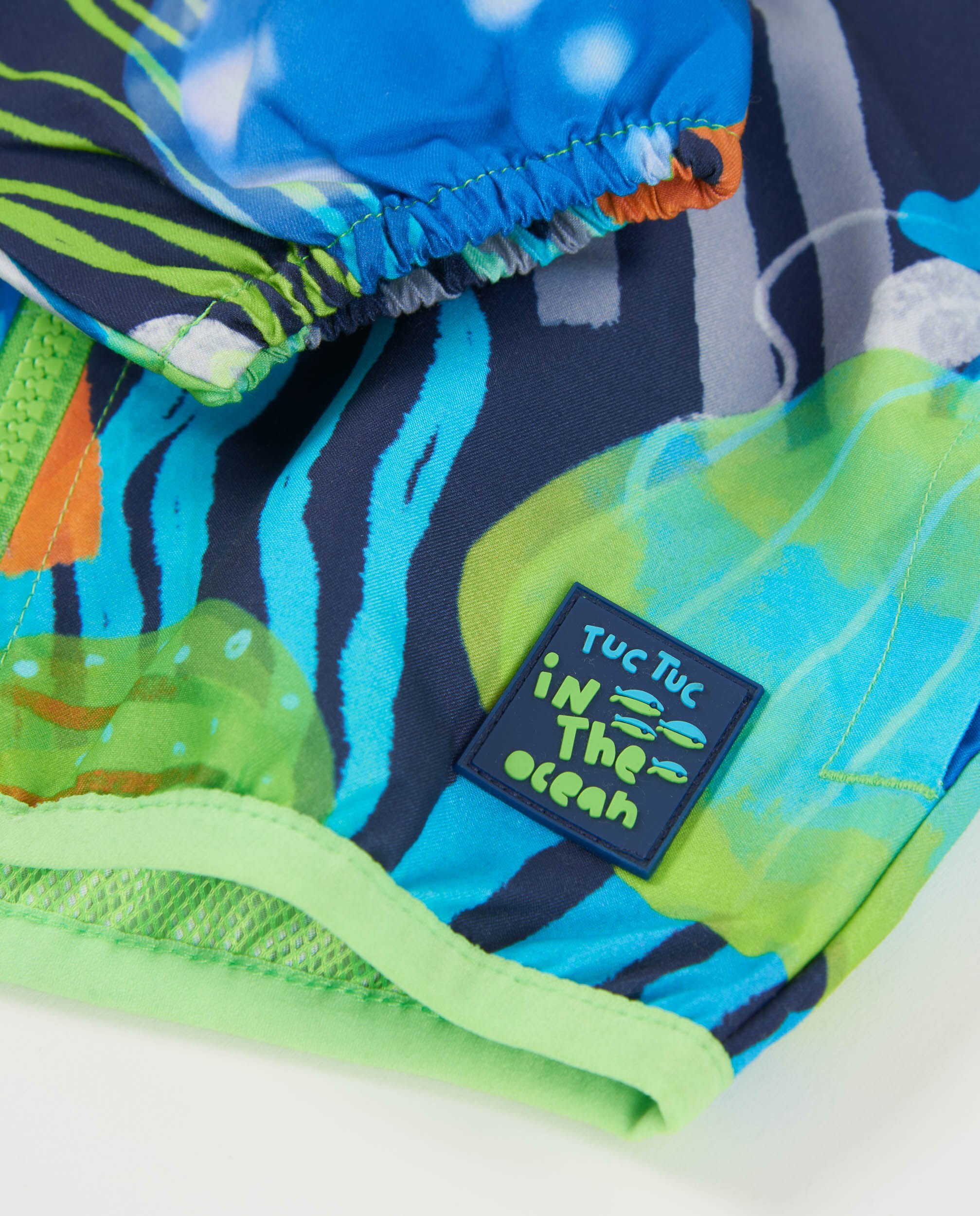 Casaco Infantil de Plana e Fecho Zip Azul-4