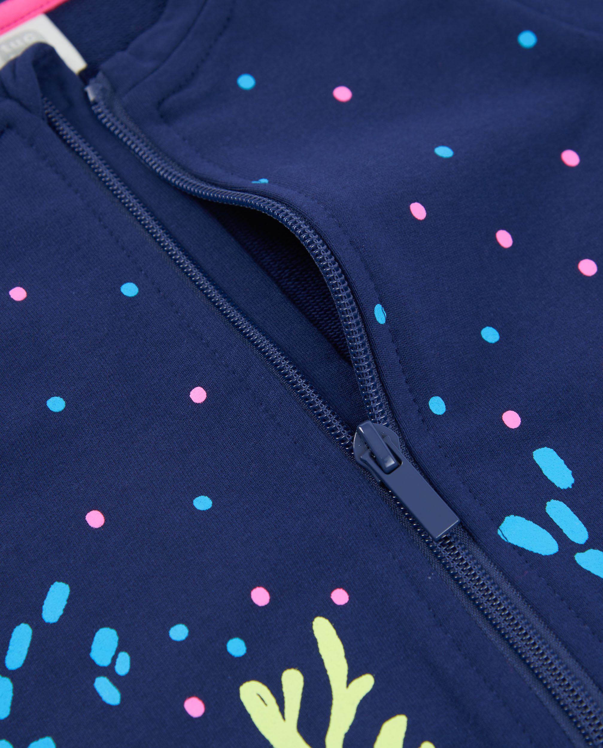 Sweat Infantil de Malha e Bainha com Folho Azul-marinho-3