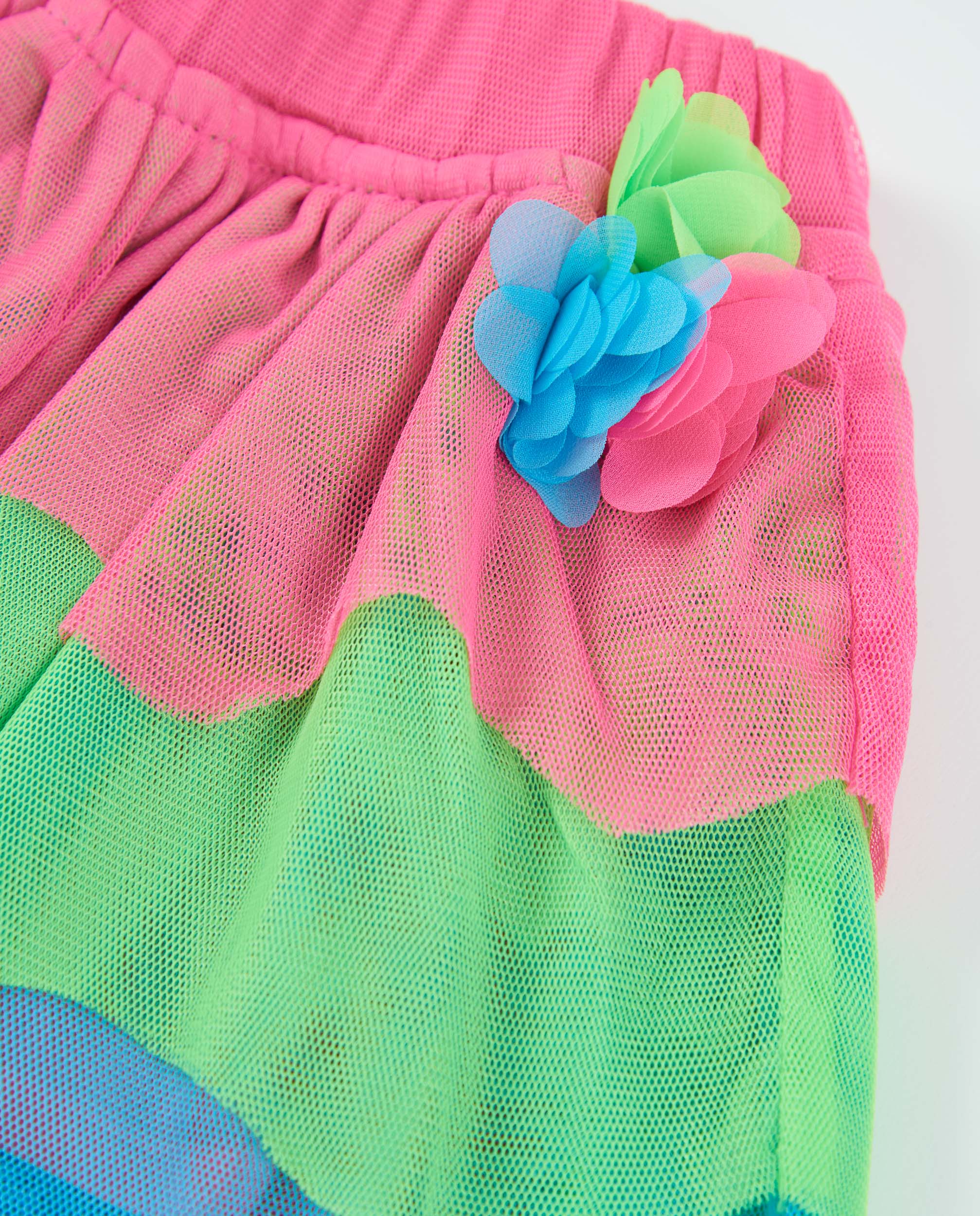 Saia Infantil de Plana com Capas de Tule Multicolor-3
