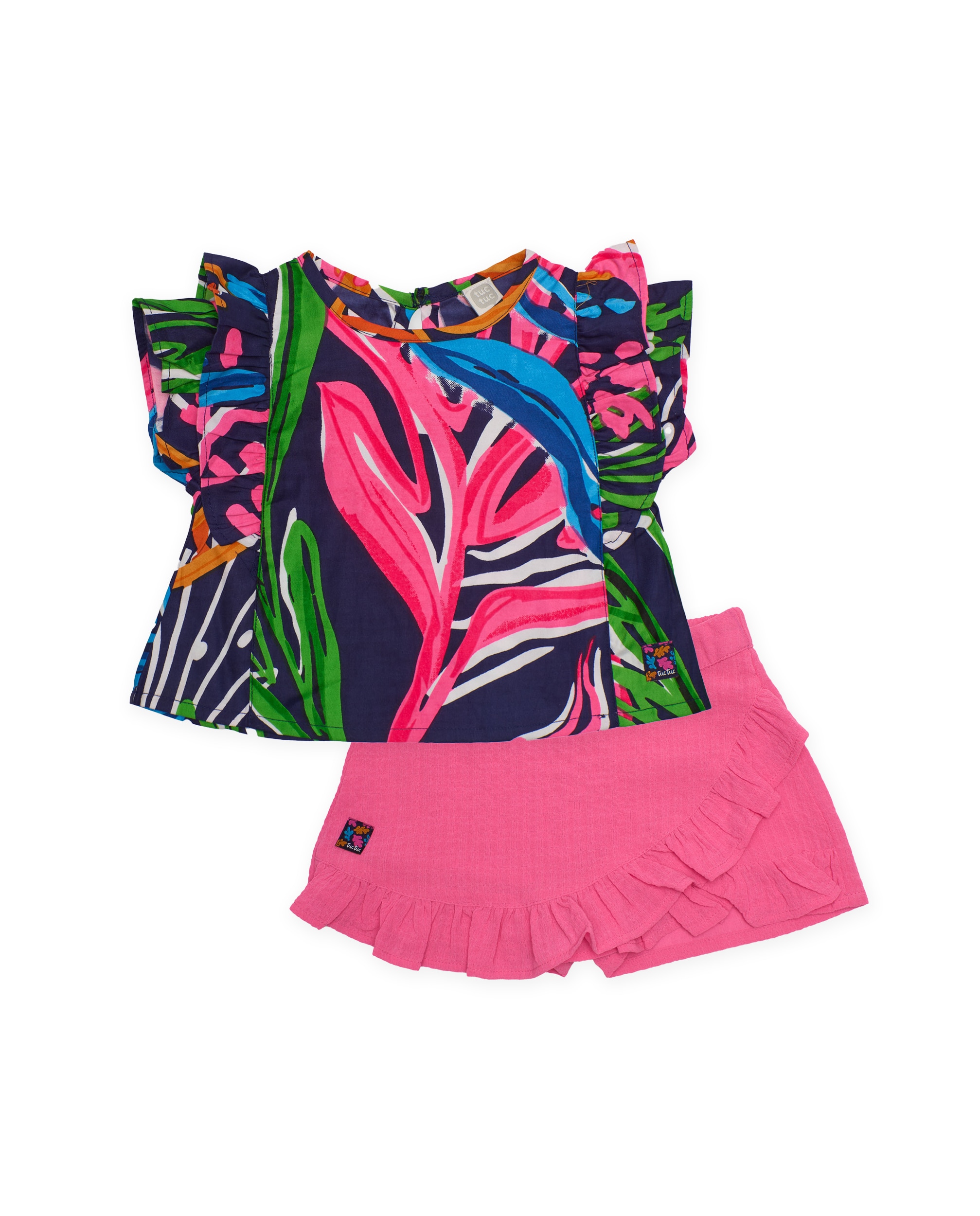 Imagem 0 de Conjunto Infantil de Plana e Estampado Marinho