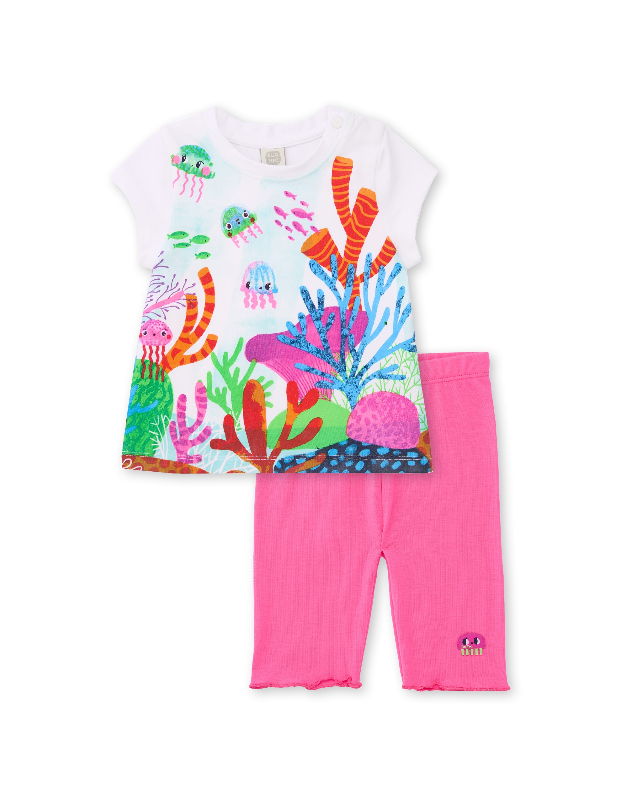 Imagem 0 de Conjunto Infantil de Malha com Estampado Fundo Marinho