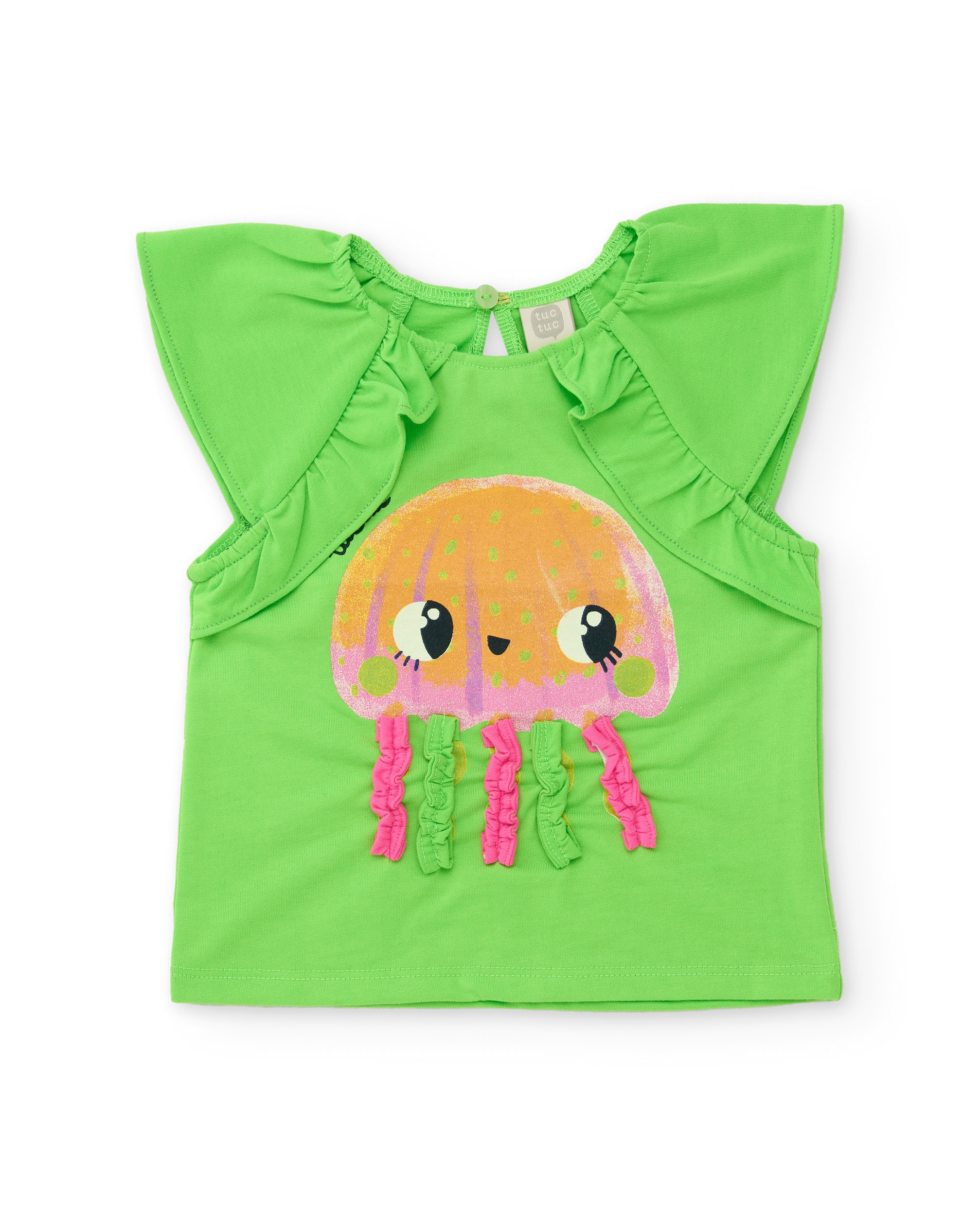 Conjunto Infantil de Malha e Apliques em Relevo Verde-2