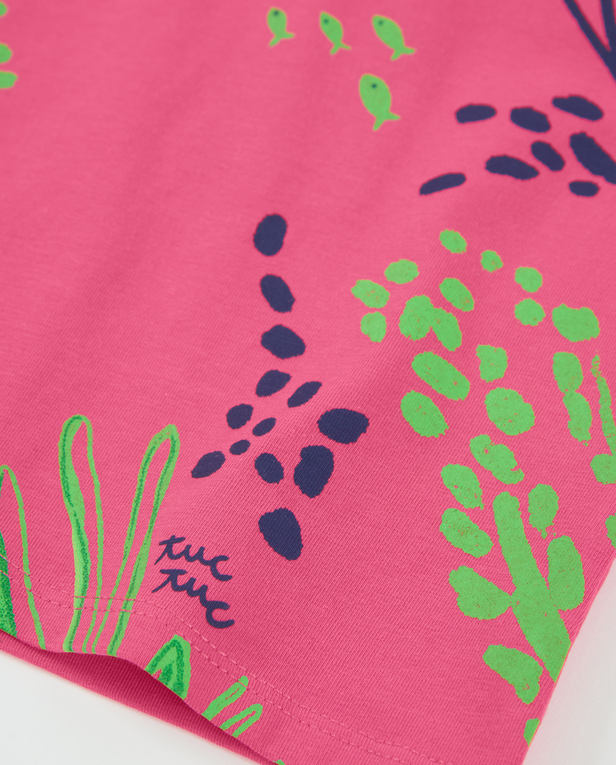 T-shirt Infantil de Malha com Fecho no Ombro Rosa-4