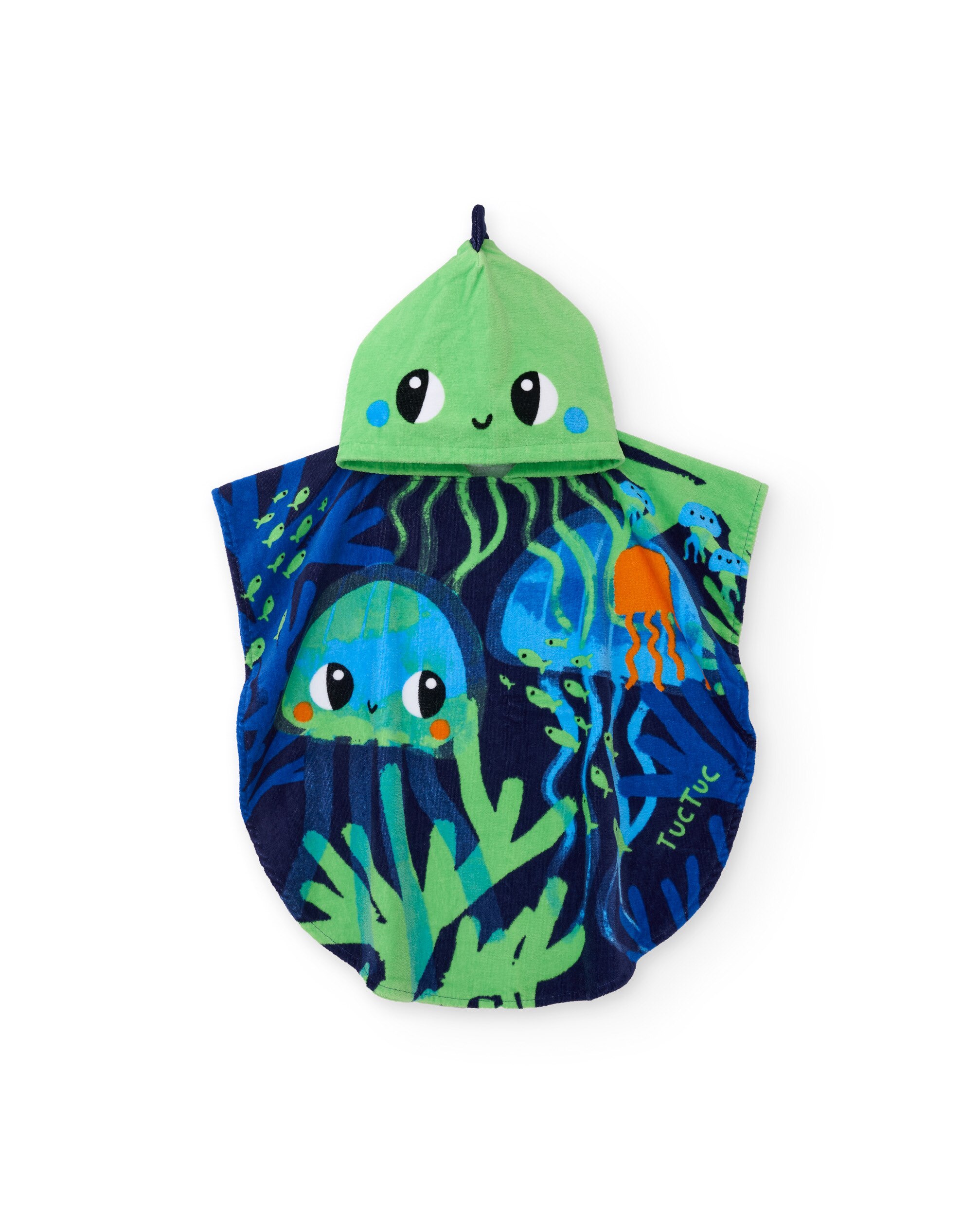 Imagem 0 de Toalha Poncho Infantil de Malha com Detalhes Bordados