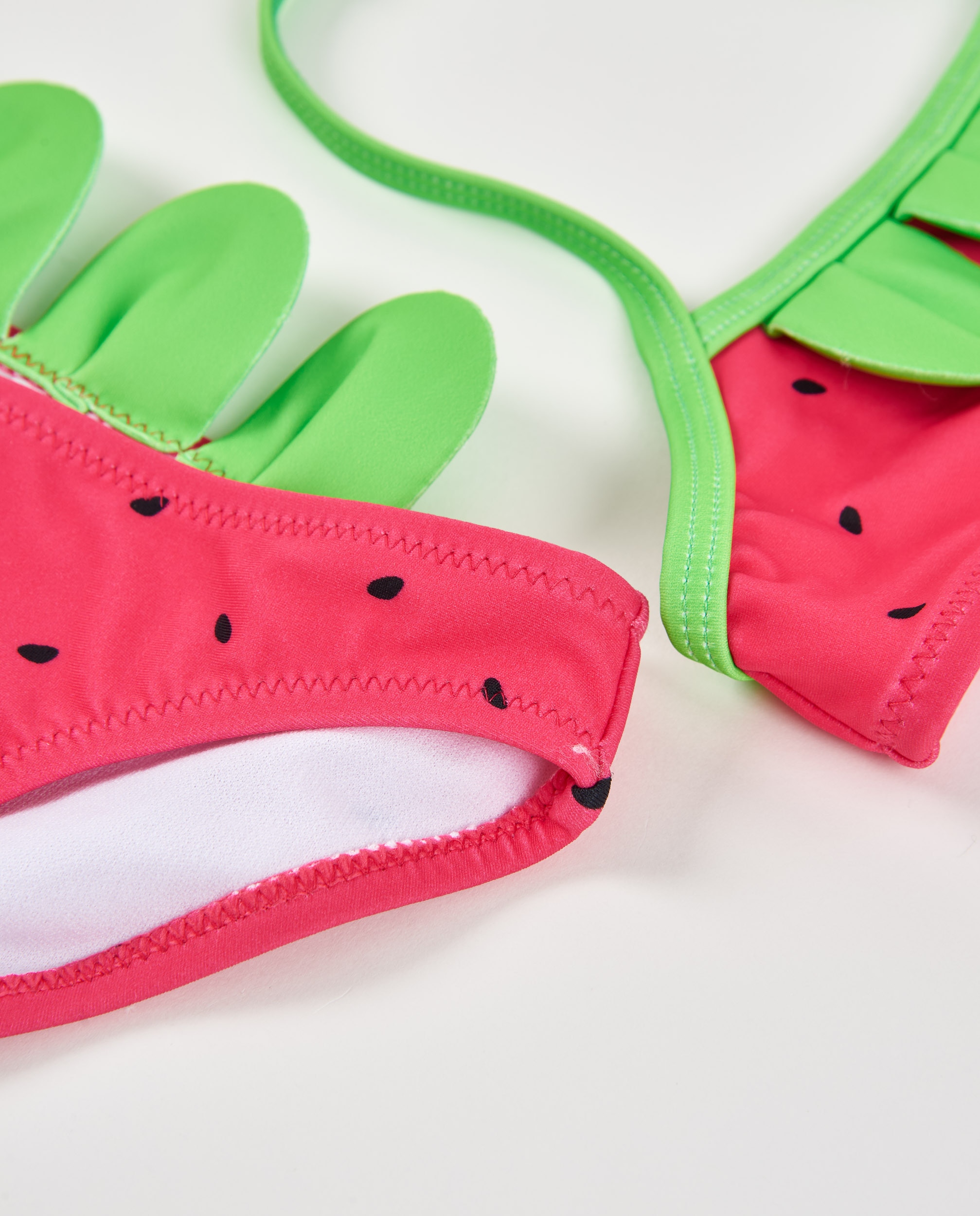 Biquíni Infantil de Malha com Folhinhas em Relevo Tuc tuc Vermelho-4