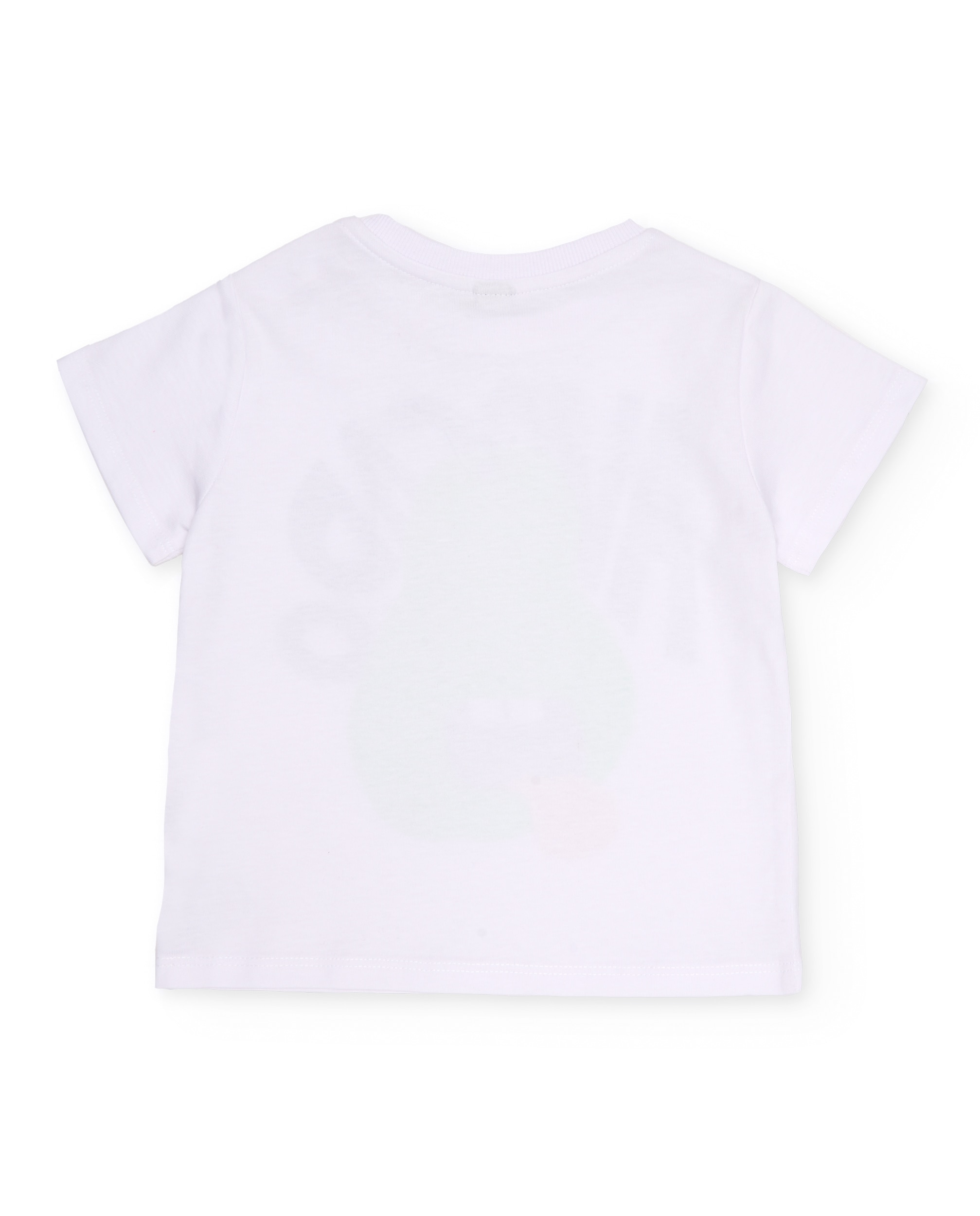 Conjunto Infantil de Malha com Estampado Frontal Grande Branco-4