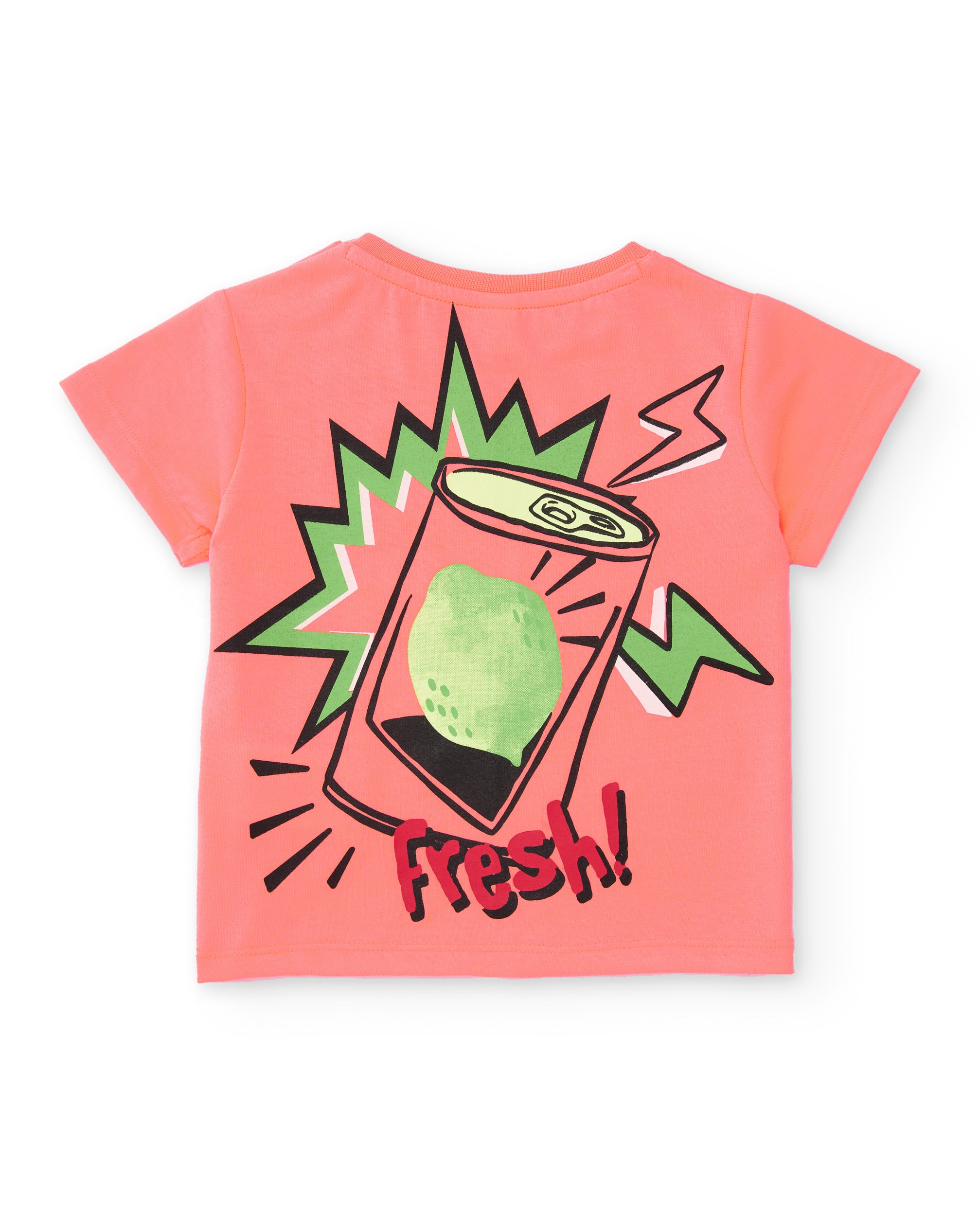 T-shirt Infantil de Malha com Motivo Estilo Pop Tuc tuc Laranja-2