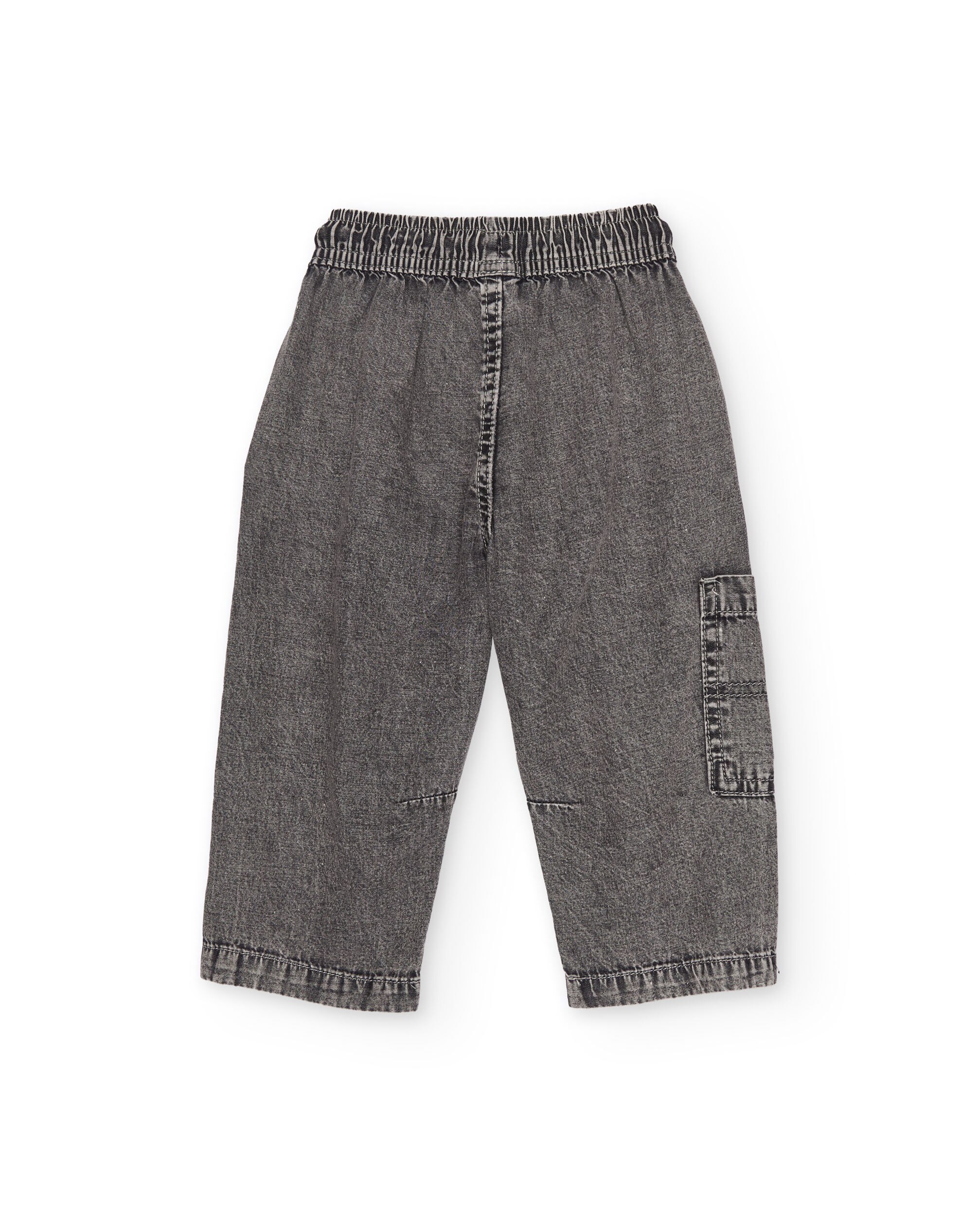 Calças de Plana e Denim com Efeito Lavagem Tuc tuc Cinzento-2
