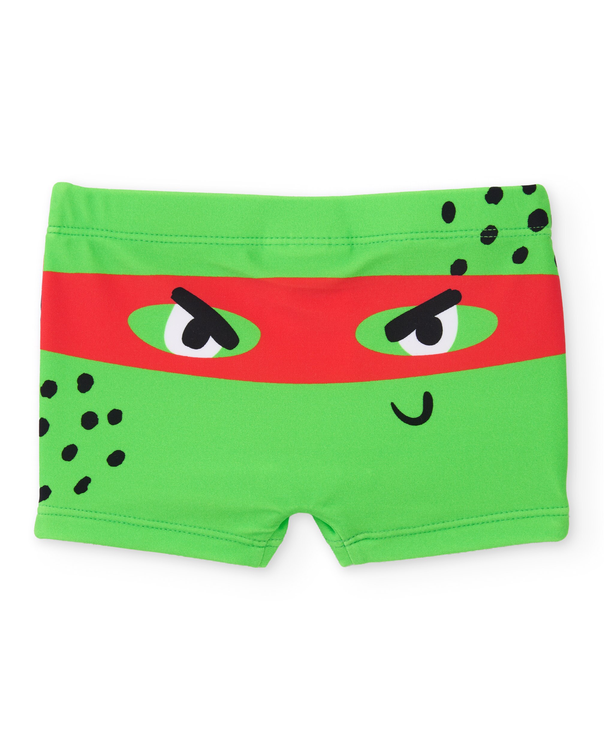 Fato de Banho Infantil de Malha e Estampado de Cómic Verde-2