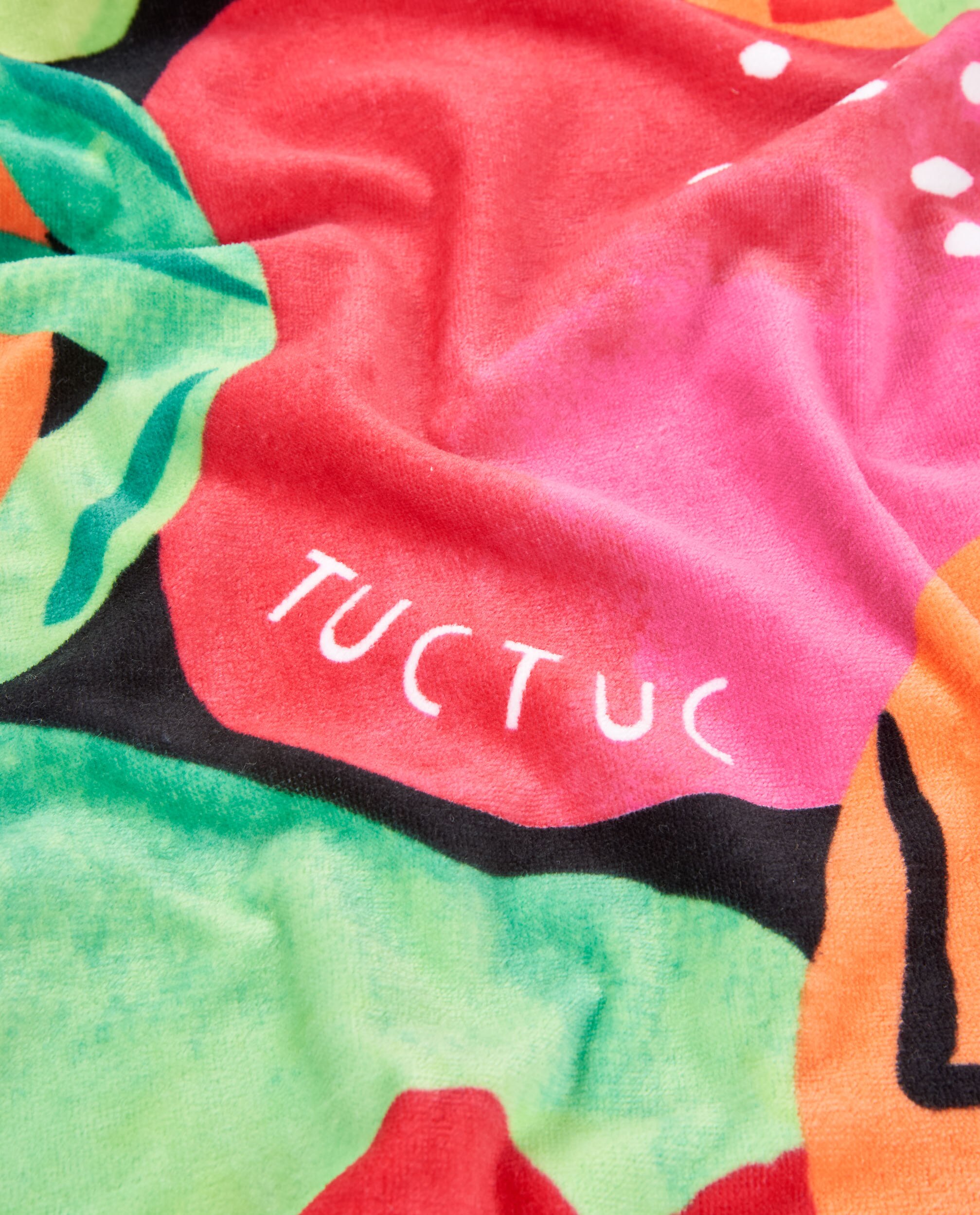 Toalha Infantil de Malha com Estampado de Frutas Tuc tuc Vermelho-3