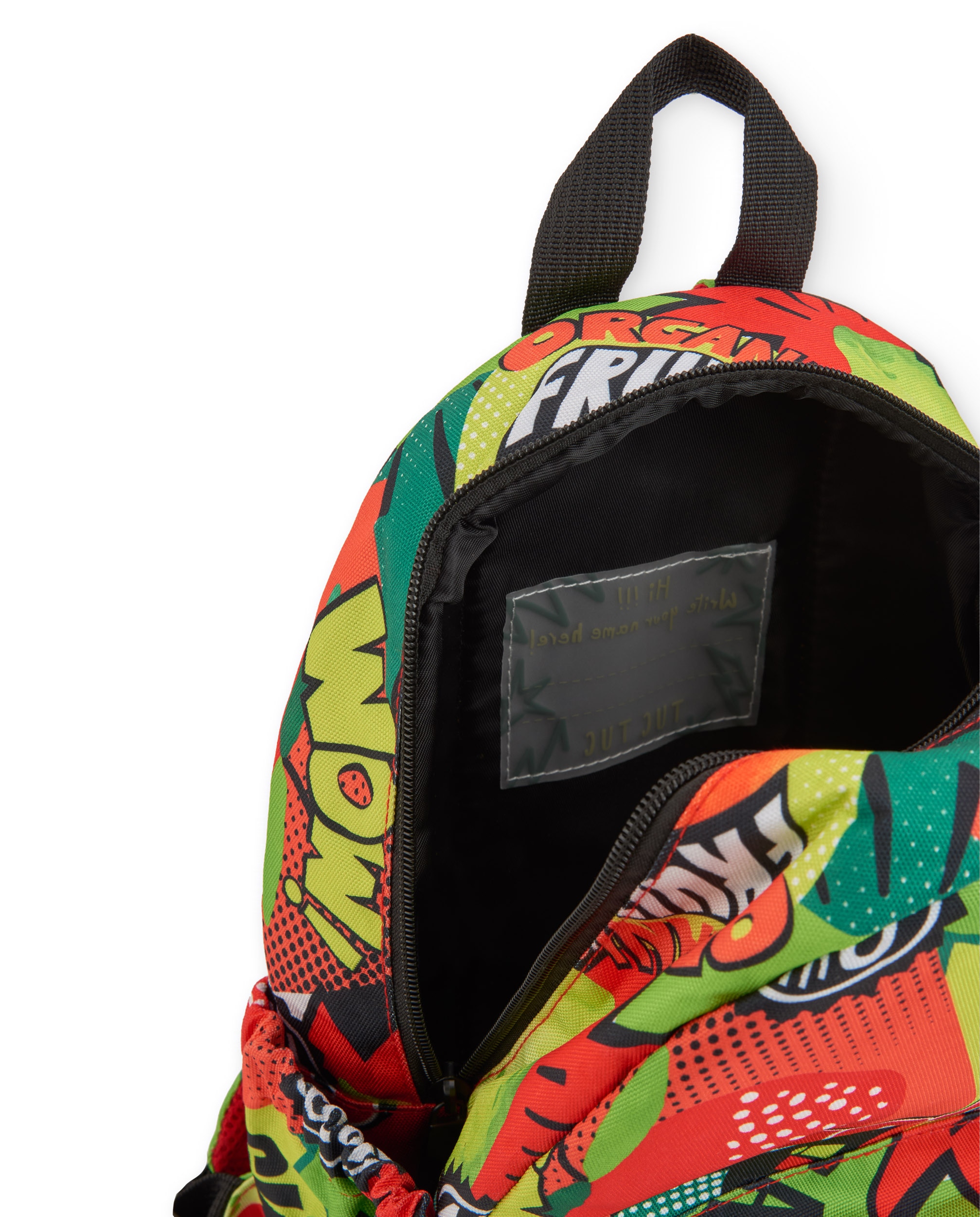 Mochila Infantil de Plana com Múltiplos Bolsos Tuc tuc Vermelho / Verde-4