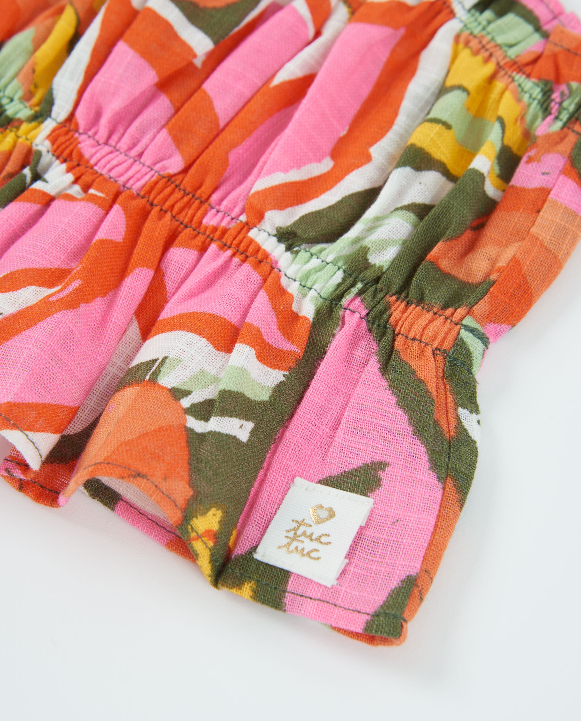 T-shirt Infantil de Algodão e Alças Ajustáveis Laranja-4