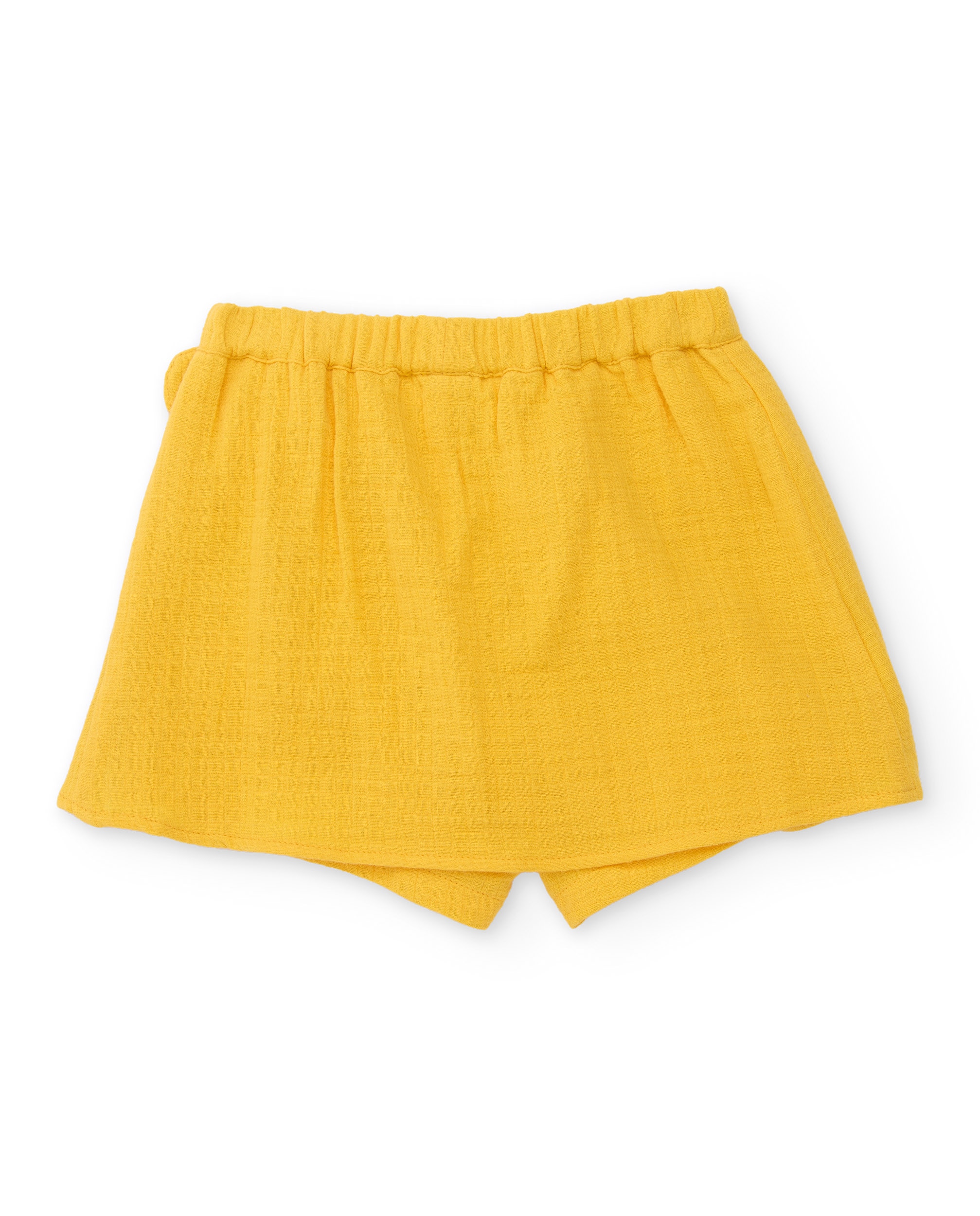 Saia-calça Infantil de Plana com Design Cruzado Amarelo-2