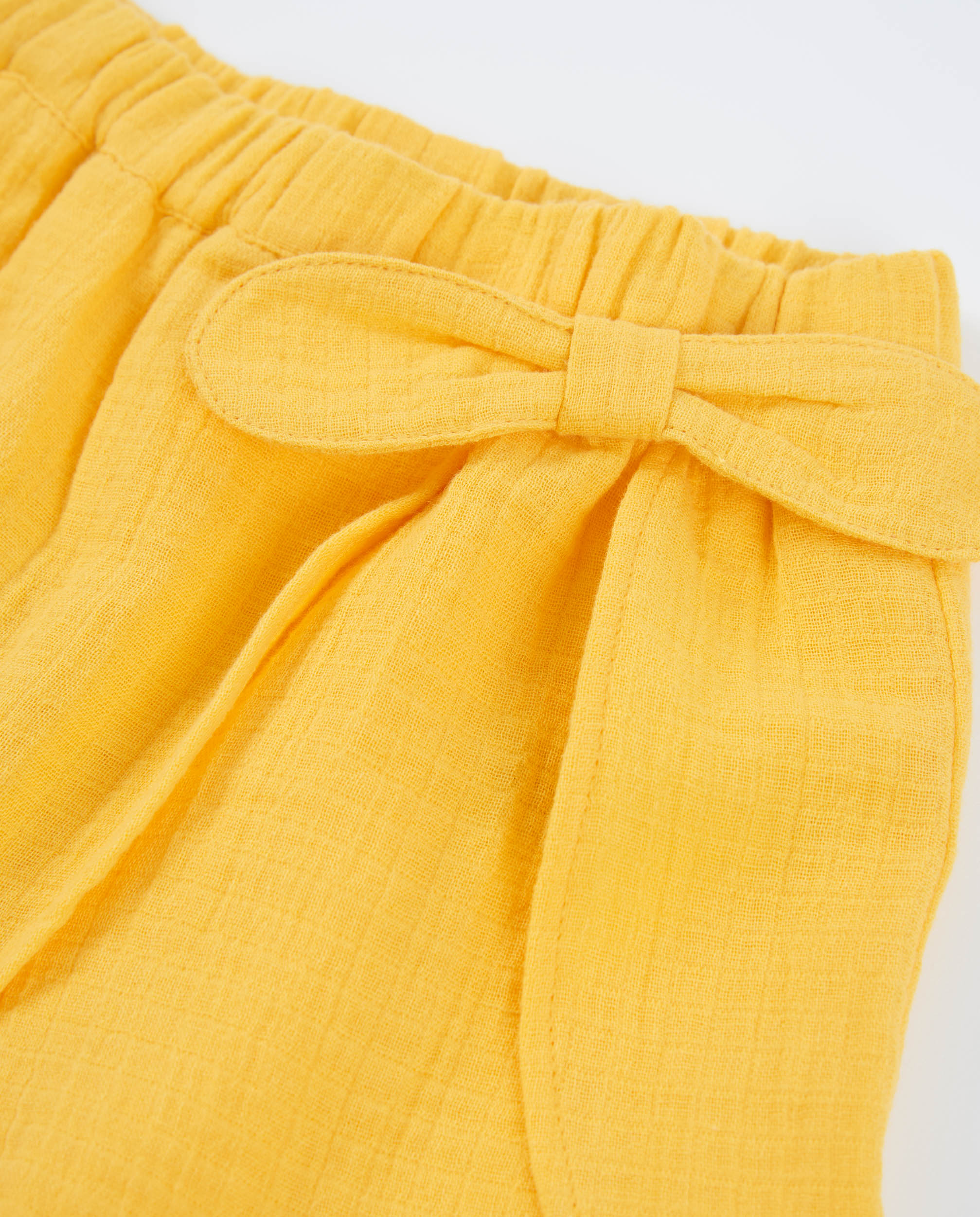Saia-calça Infantil de Plana com Design Cruzado Amarelo-3