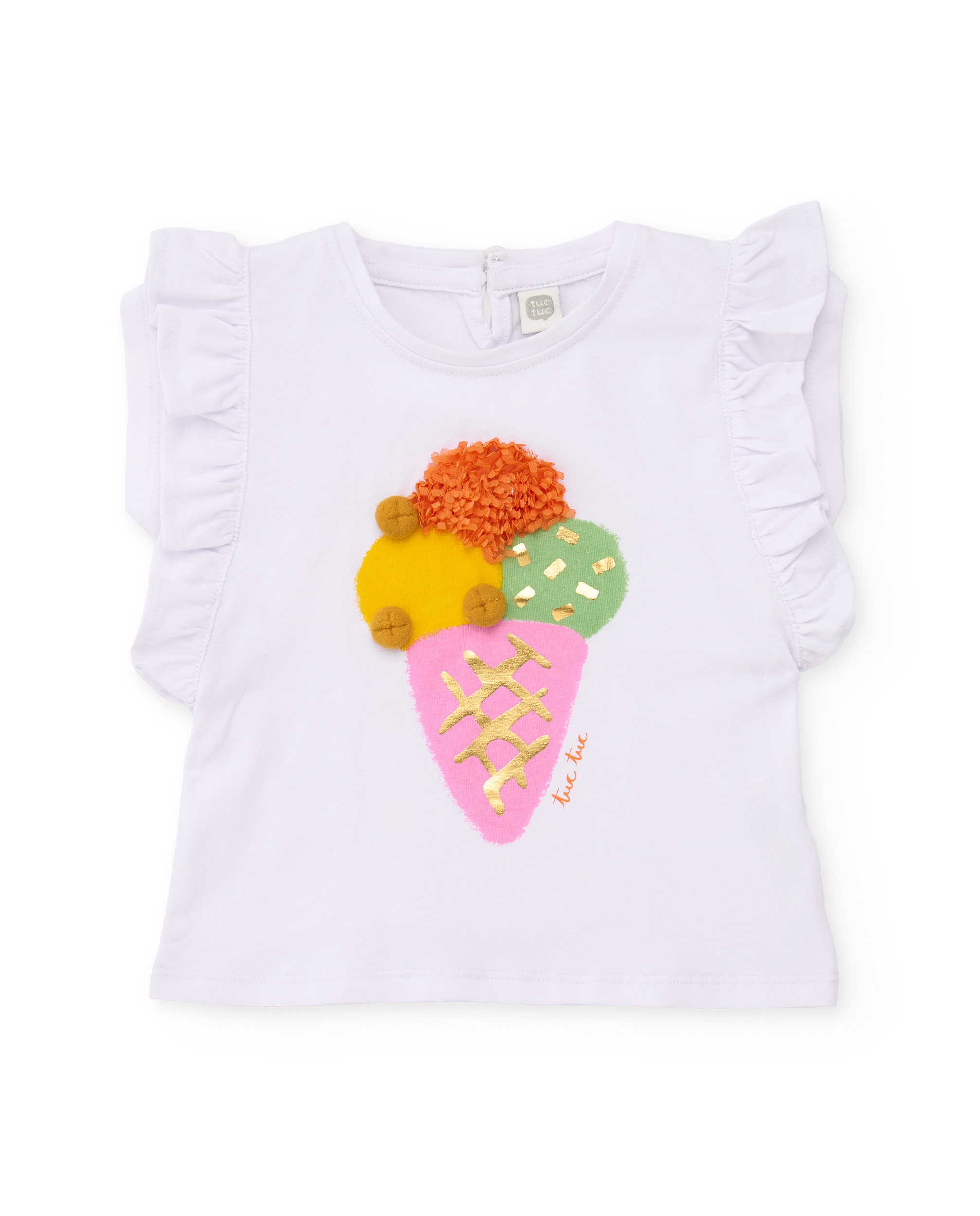 Imagem 0 de T-shirt Infantil de Malha com Gráfico de Gelado