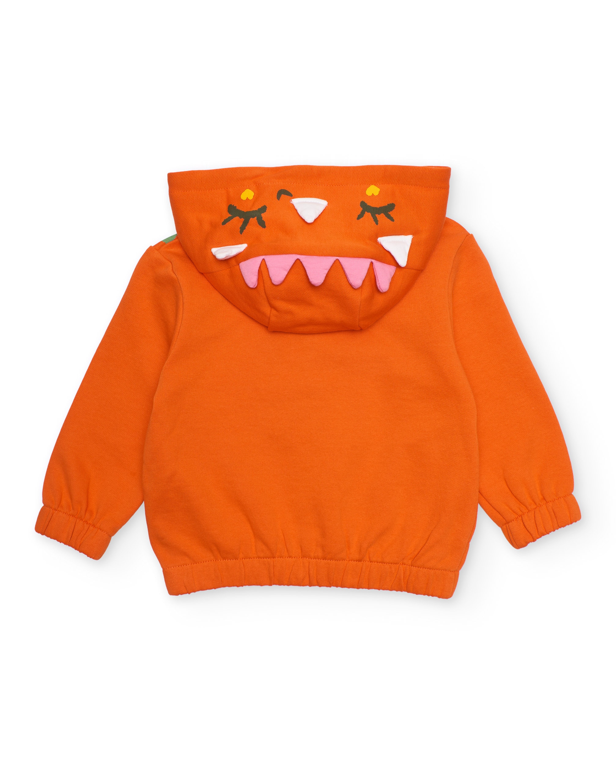 Sweat Infantil de Malha com Fecho Zip Laranja-2