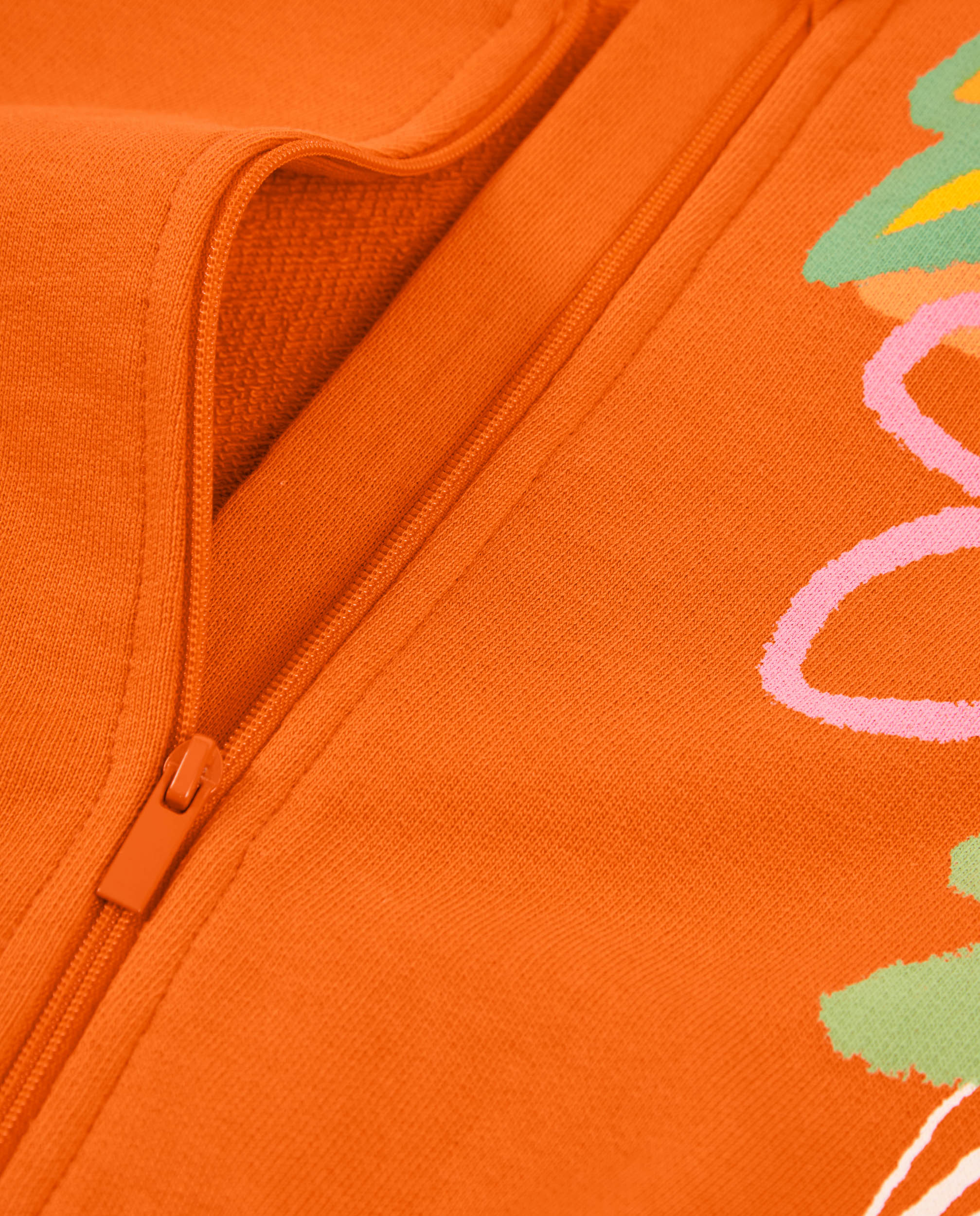 Sweat Infantil de Malha com Fecho Zip Laranja-3