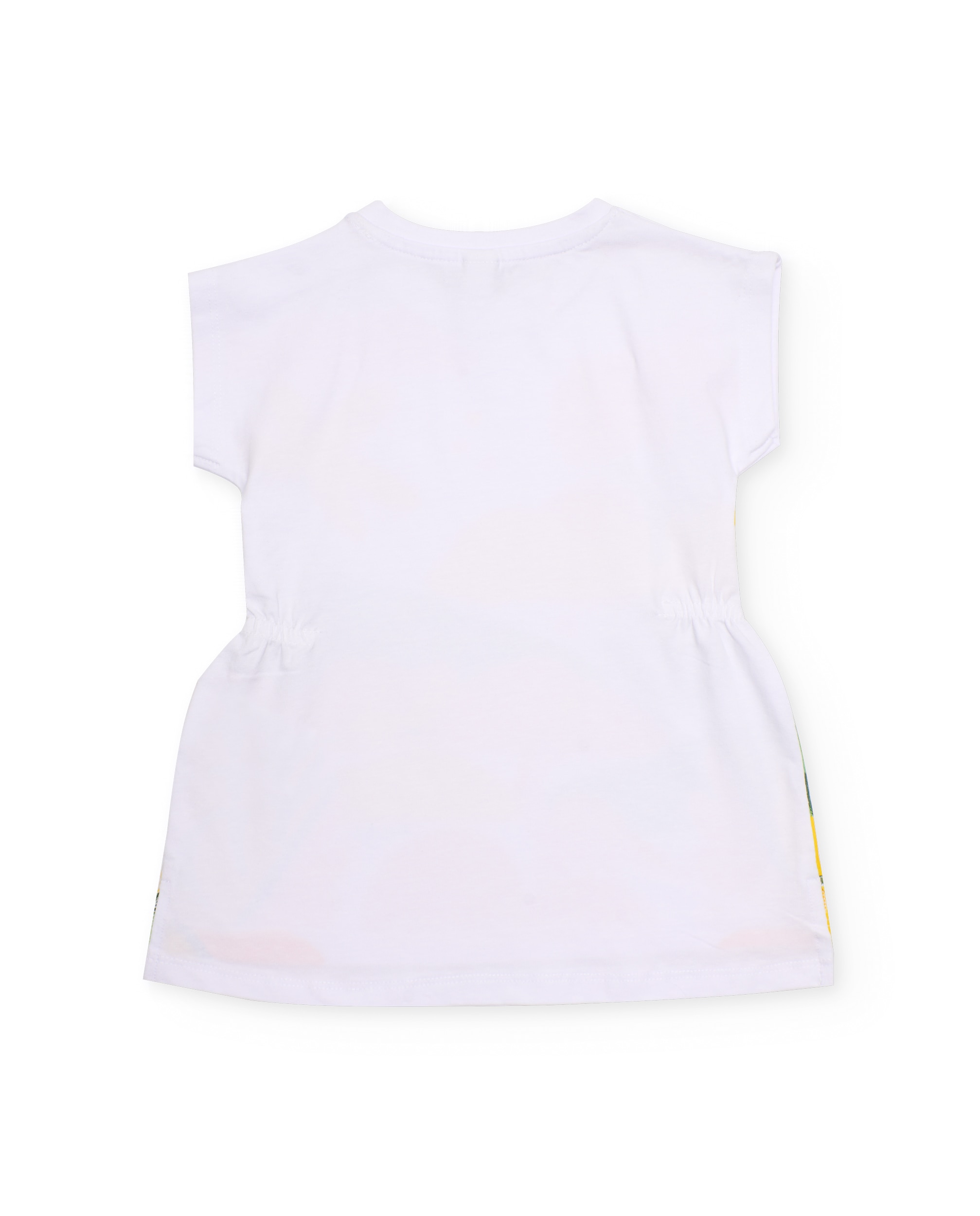 Vestido Infantil de Malha com Cintura Franzida Tuc tuc Branco-2