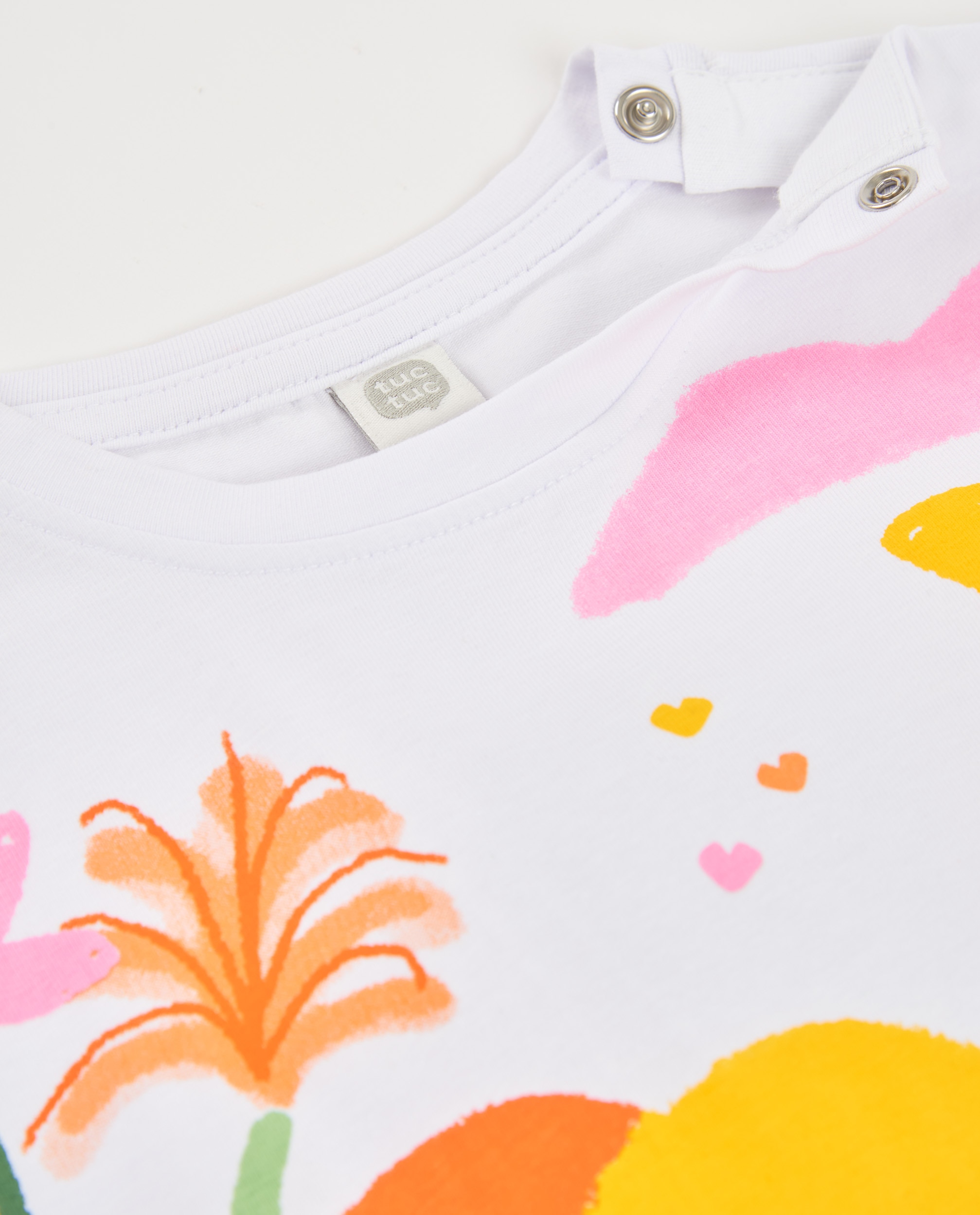 Vestido Infantil de Malha com Cintura Franzida Tuc tuc Branco-3