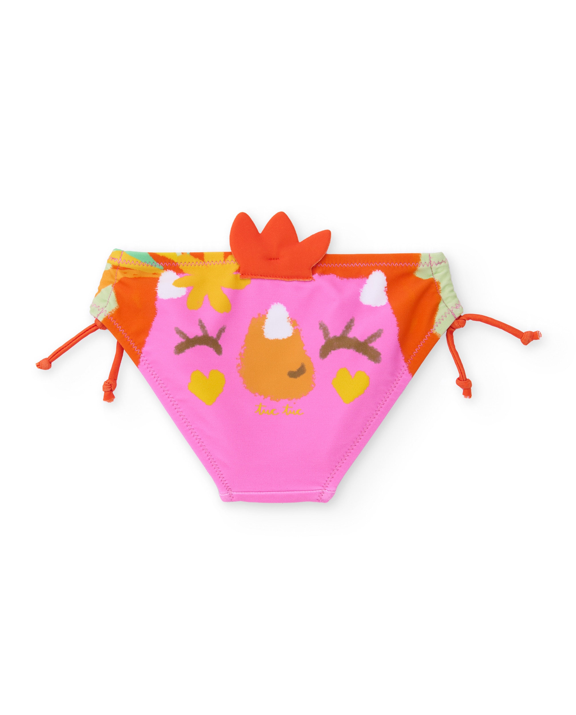 Cueca Infantil de Malha com Adornos em Relevo Tuc tuc Rosa-2