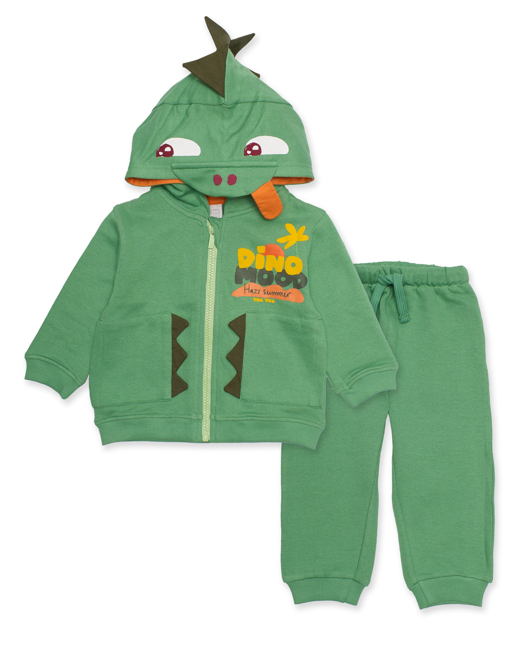 Imagem 0 de Conjunto Infantil de Malha com Capuz de Dinossauro