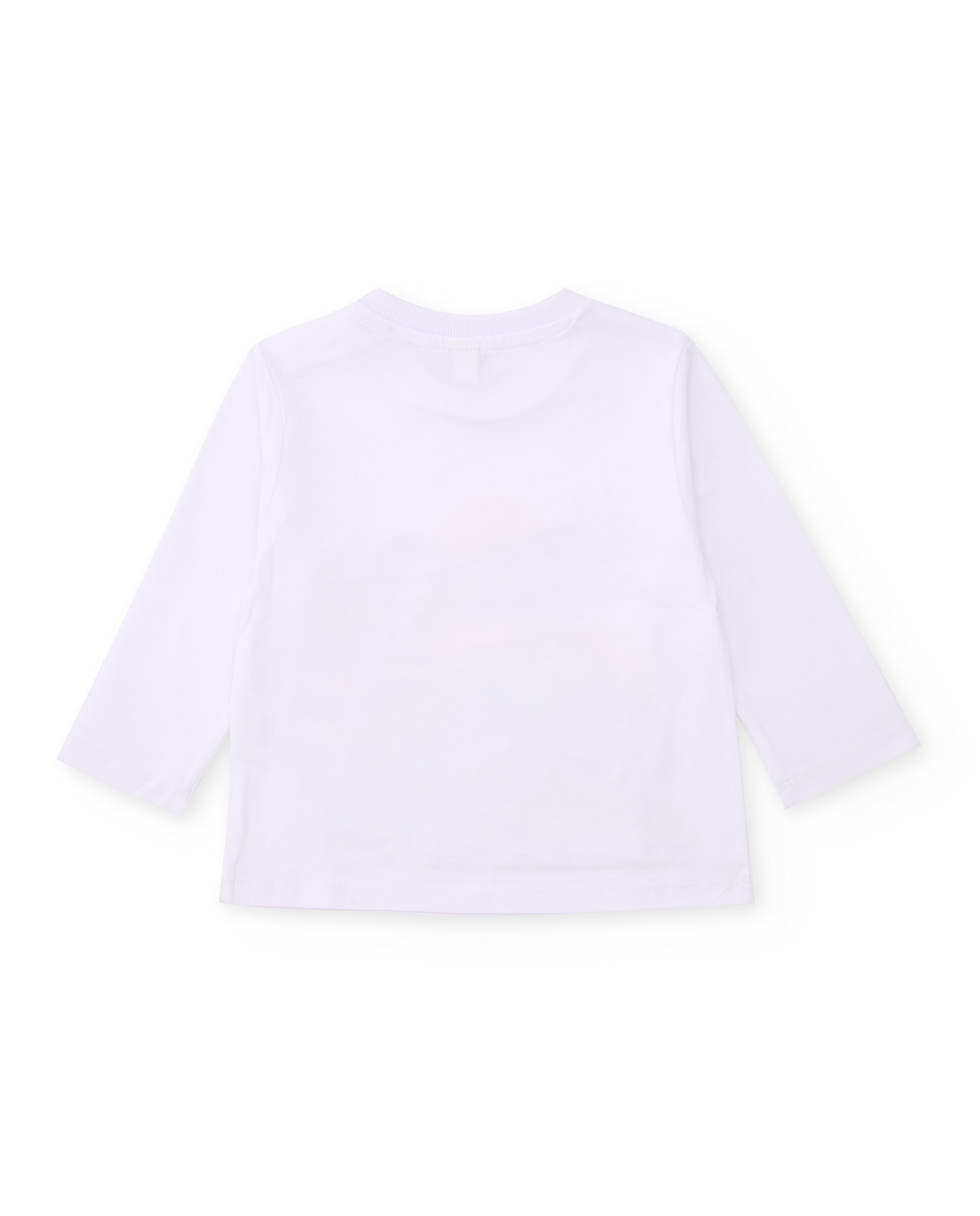 T-shirt Infantil de Malha e Aplique com Botão Branco-2